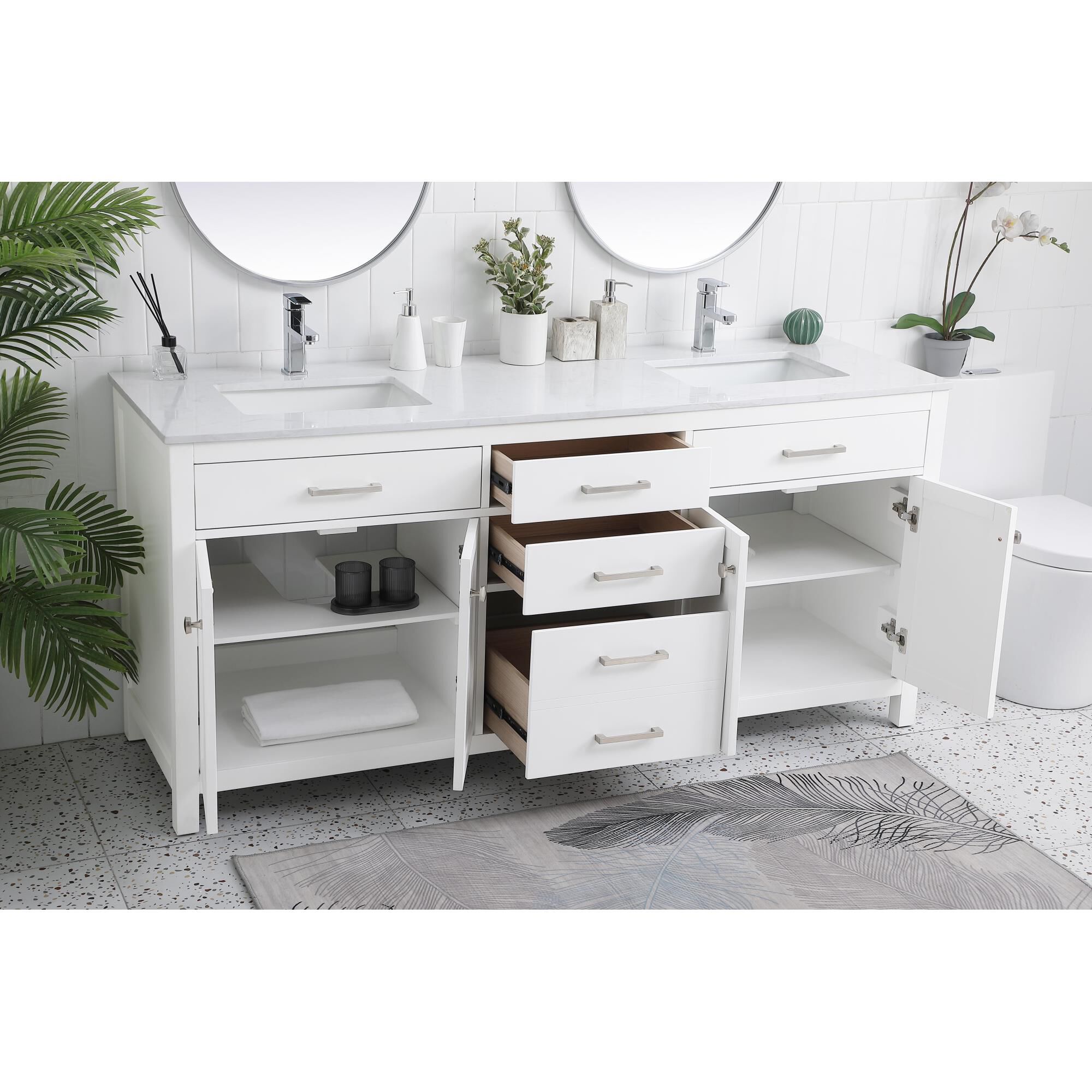 Lewis 72 Inch Bath Vanity by Elegant Decor