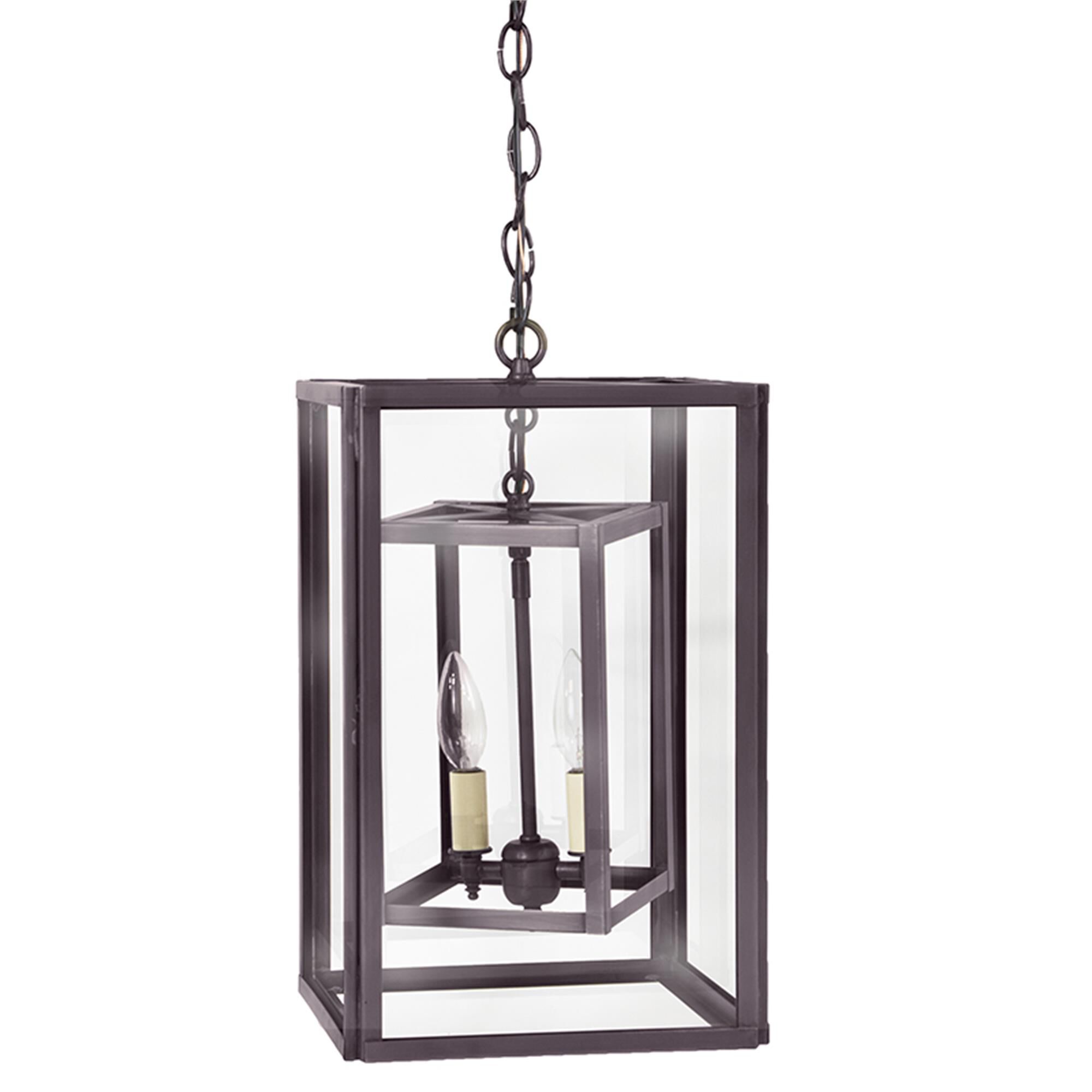 Transitional 16 Inch 2 Light Lantern Pendant,