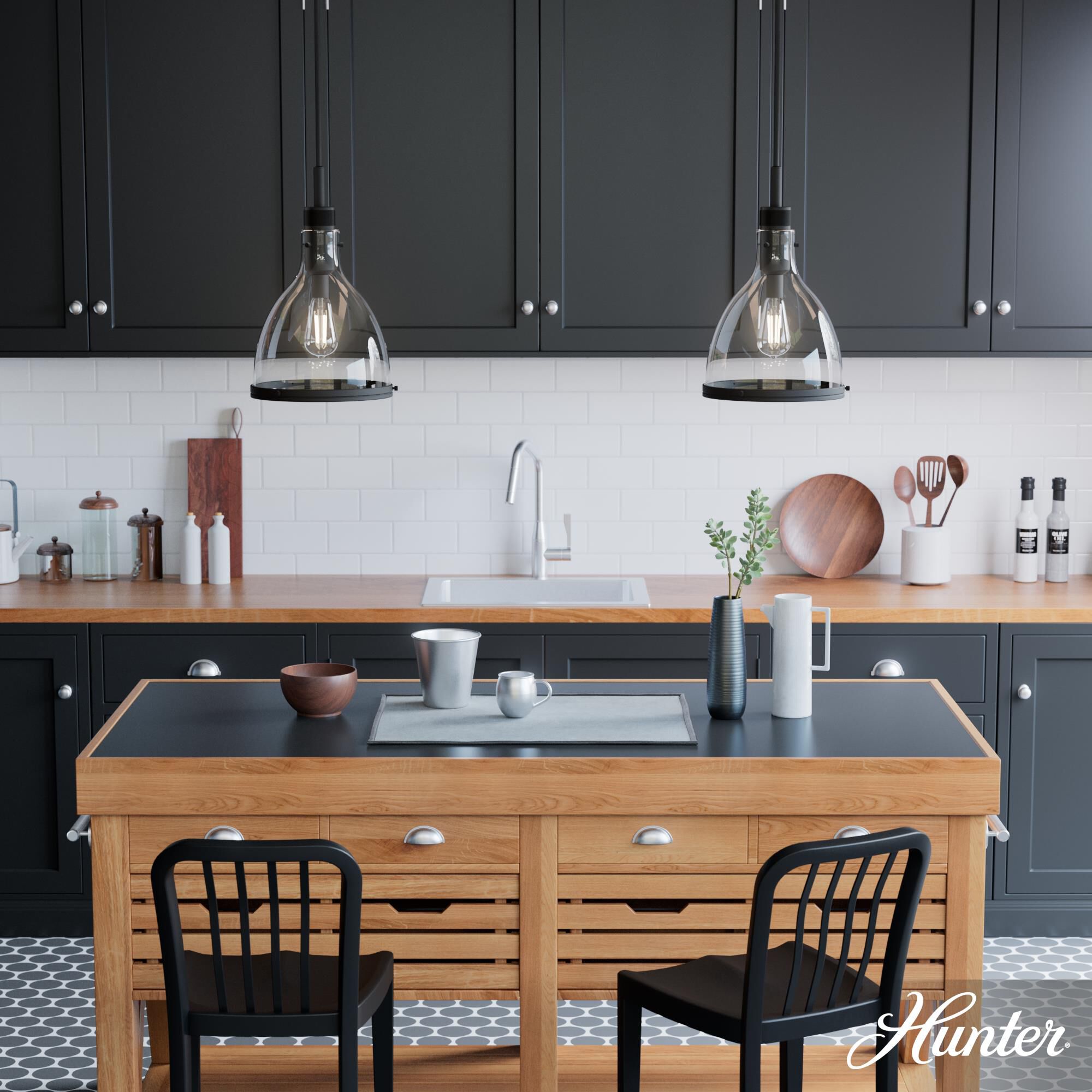 Van Nuys 13 Inch Large Pendant by Hunter Fan