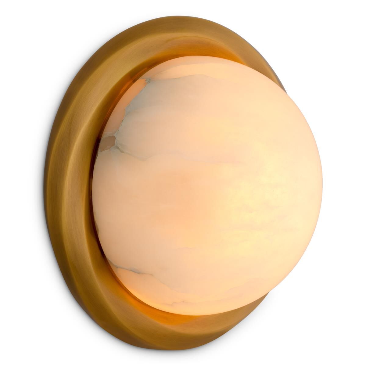 Shown in Antique Brass, Alabaster finish