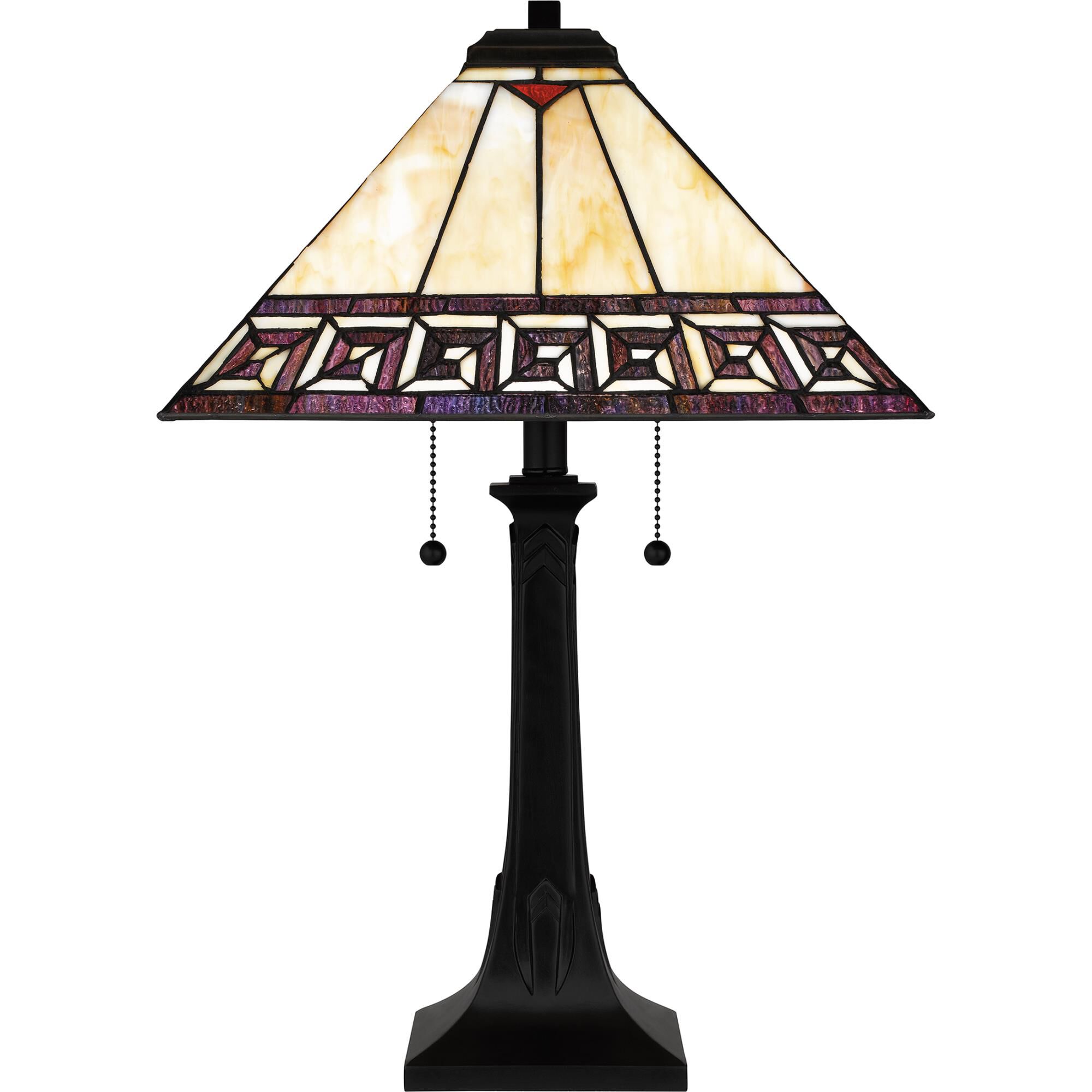 Shown in Matte Black finish and Multicolor Art glass