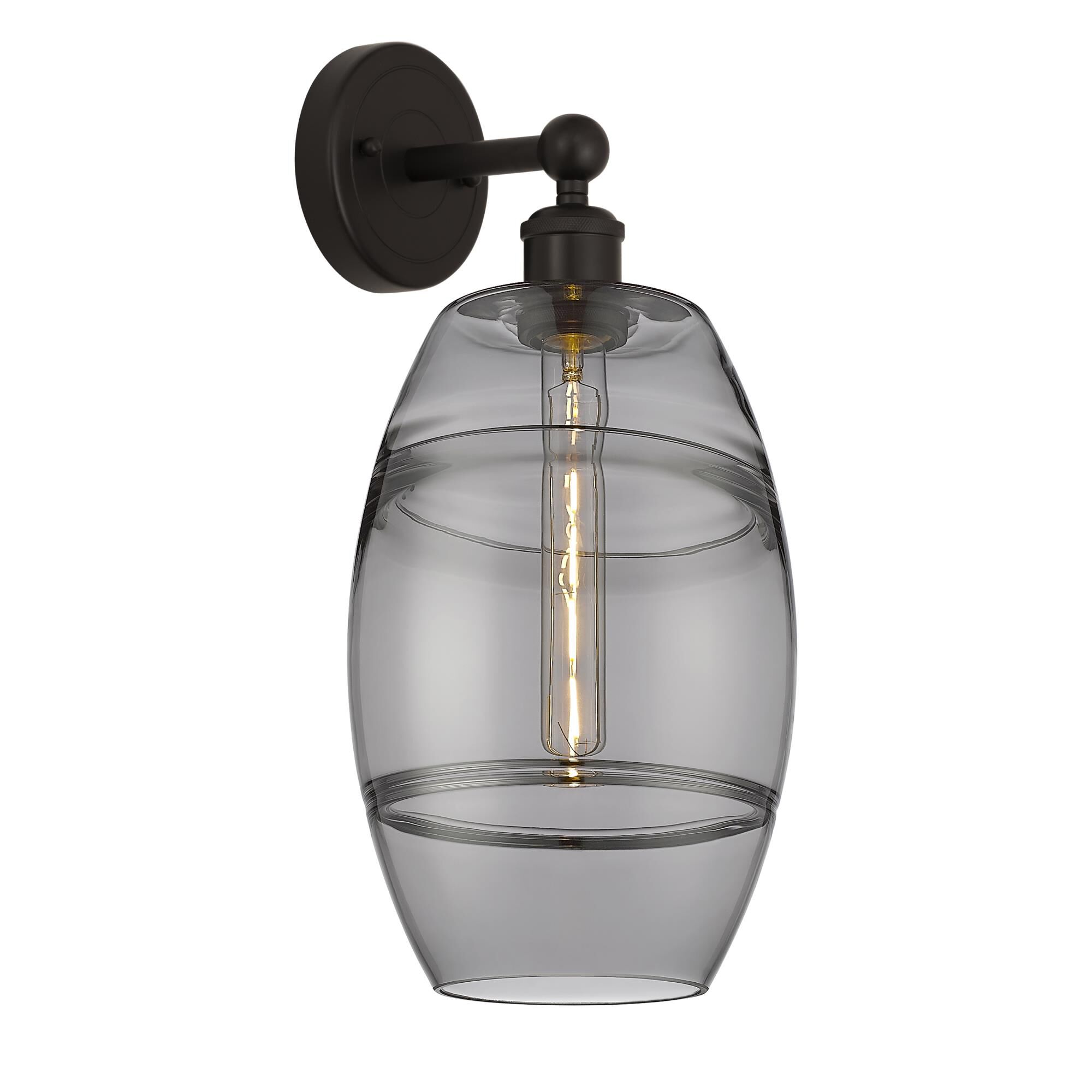 Shown in Oil Rubbed Bronze finish and Light Smoke glass