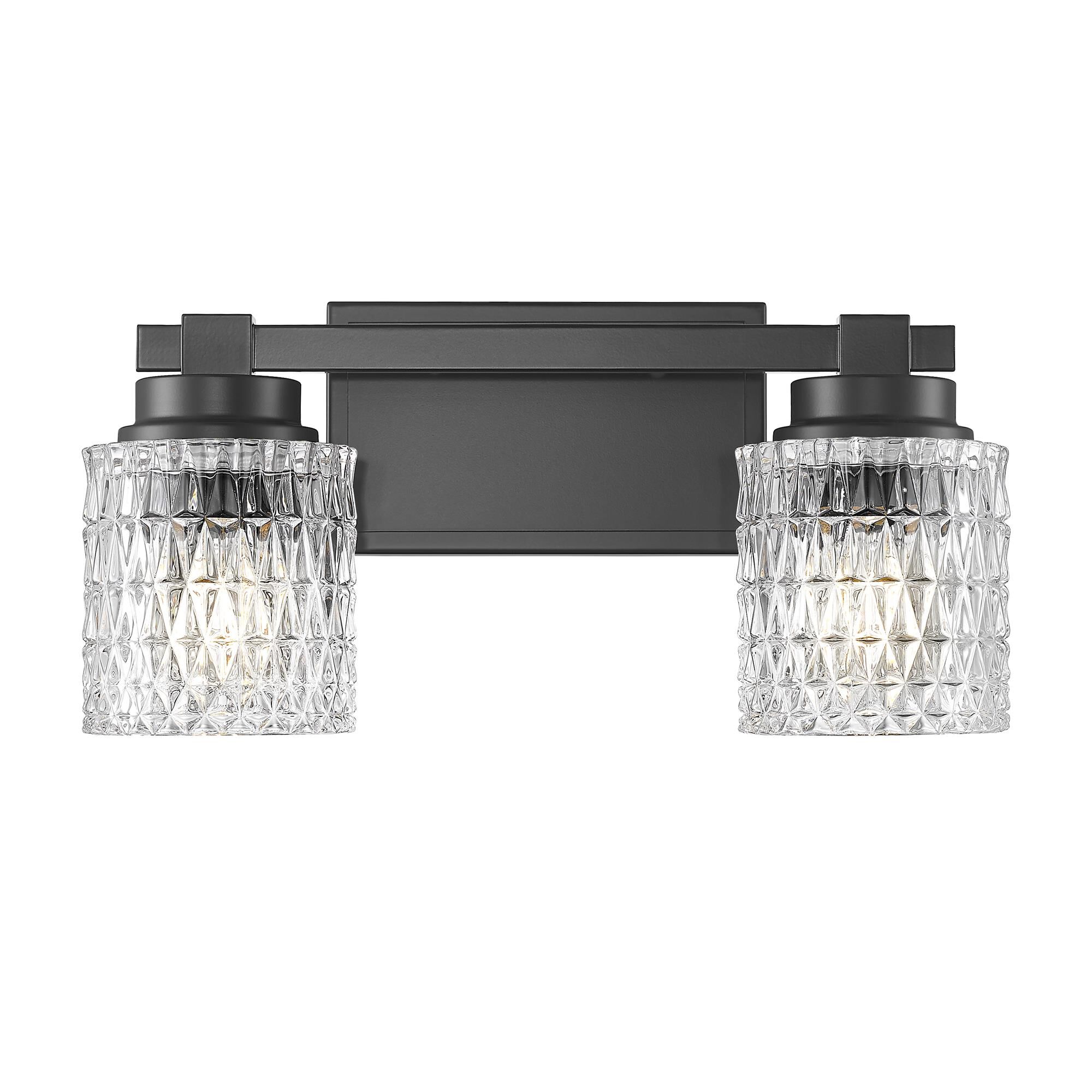 Shown in Matte Black finish and Clear Diamond glass