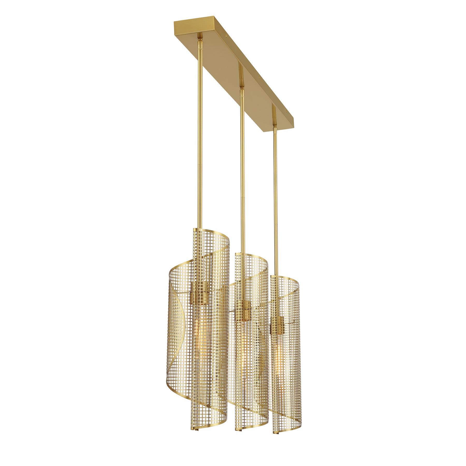 Shown in Warm Brass finish and Metal shade