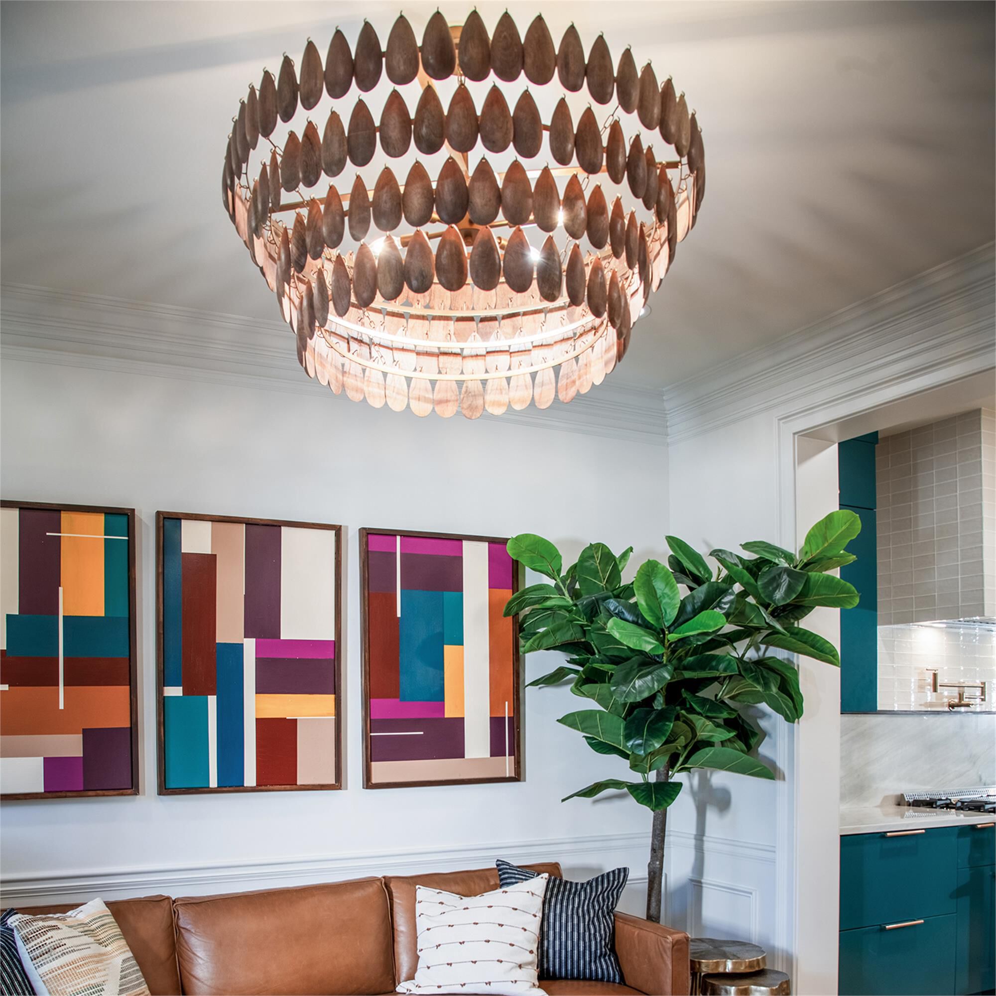 Ravi 37 Inch Large Pendant,