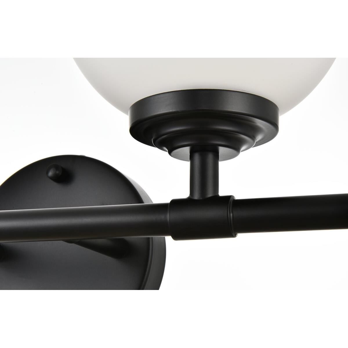 Shown in Black  finish and Frosted White glass