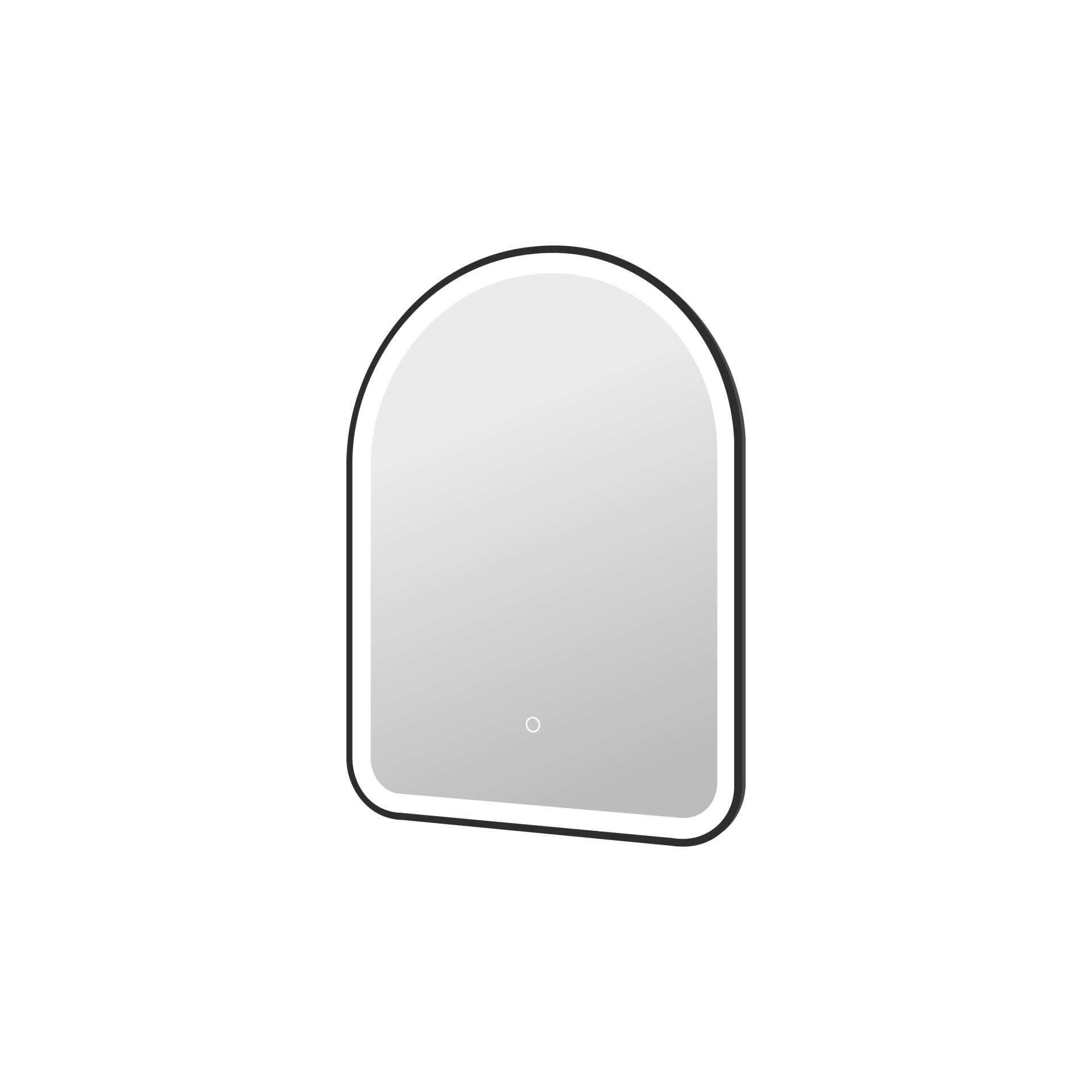 Harmoni 30 Inch Arched LED Lighted Mirror by Elegant Decor