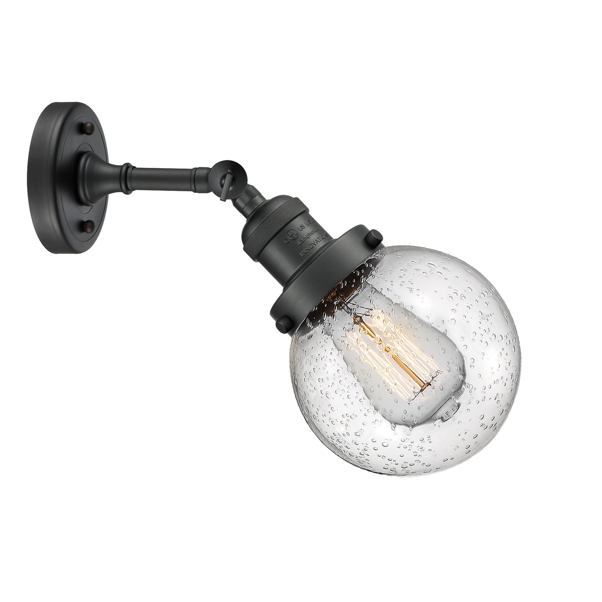 Shown in Matte Black finish and Seedy glass and No Accent accent