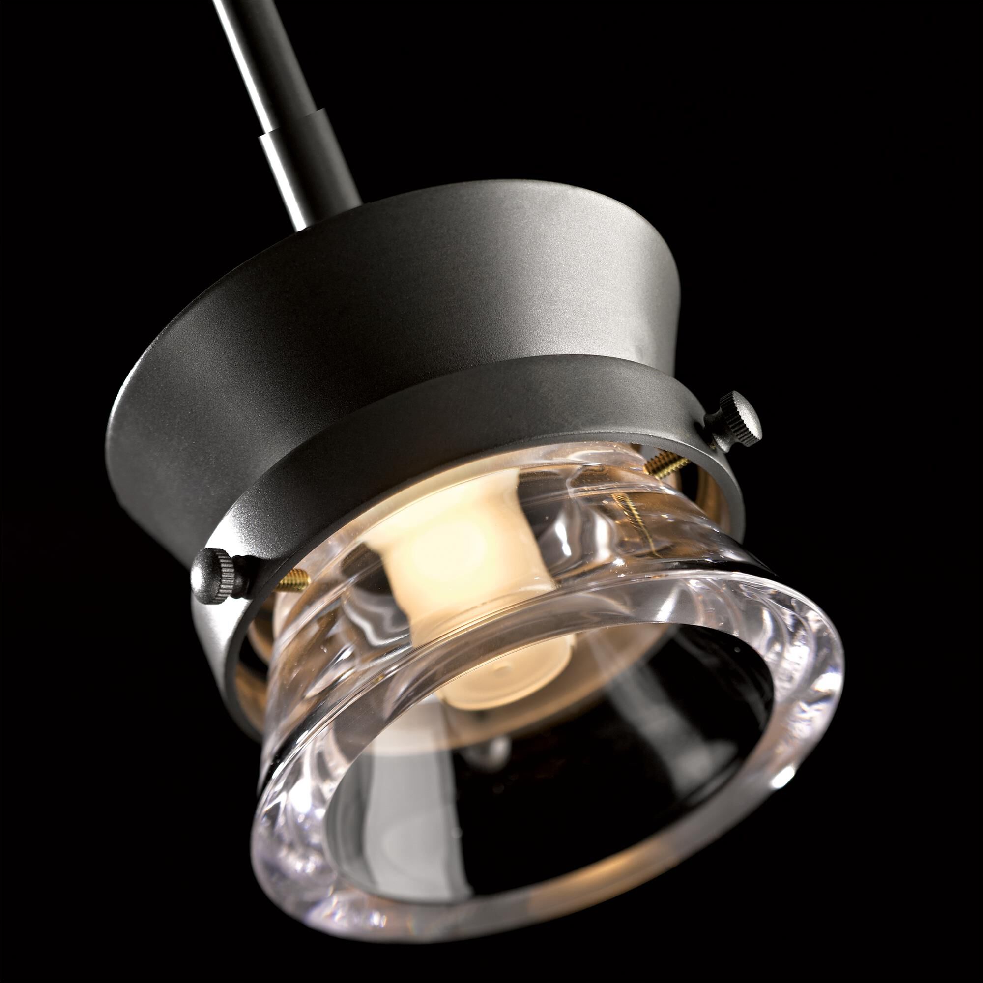 Shown in Dark Smoke finish and Clear glass