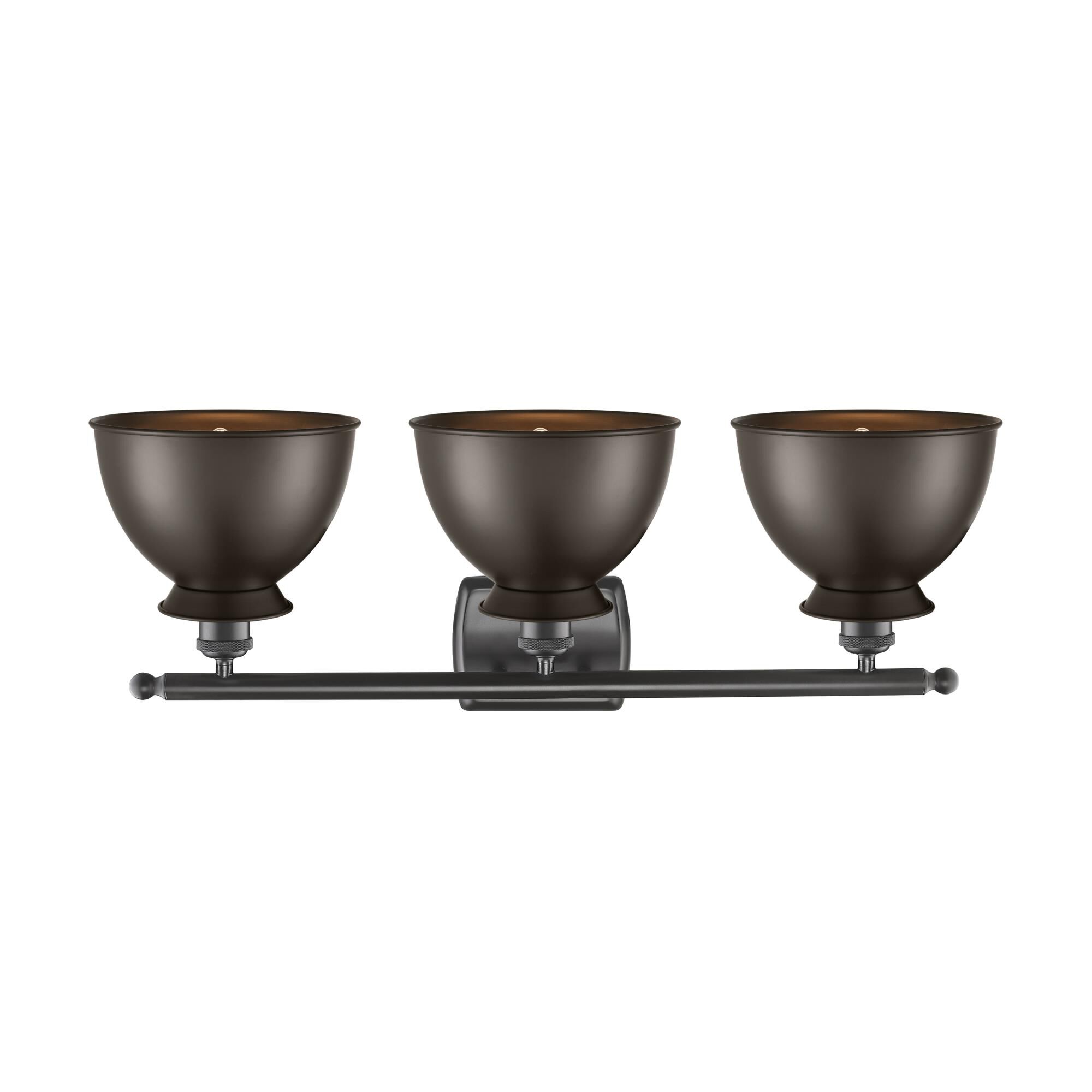 Shown in Oil Rubbed Bronze finish and Oil Rubbed Bronze Adirondack shade