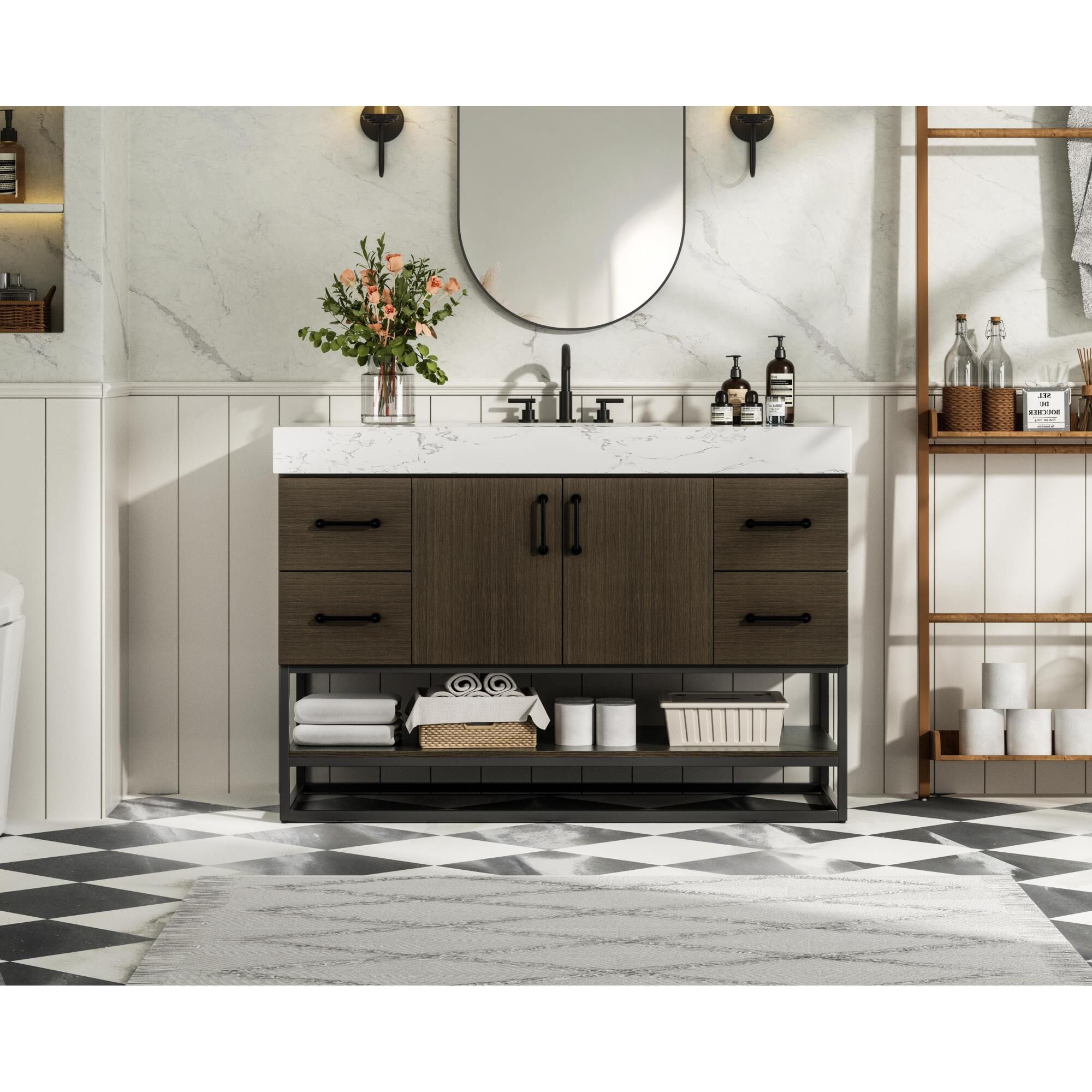 Caroline 48 Inch Bath Vanity by Elegant Dcor