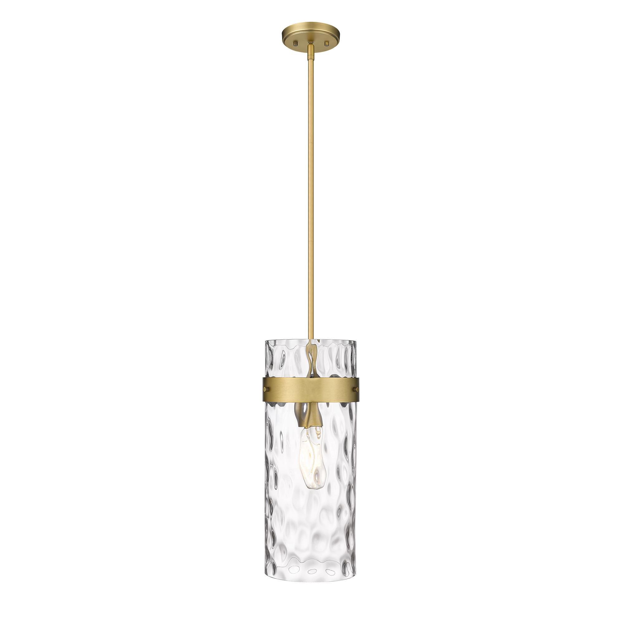 Shown in Rubbed Brass finish and Glass shade