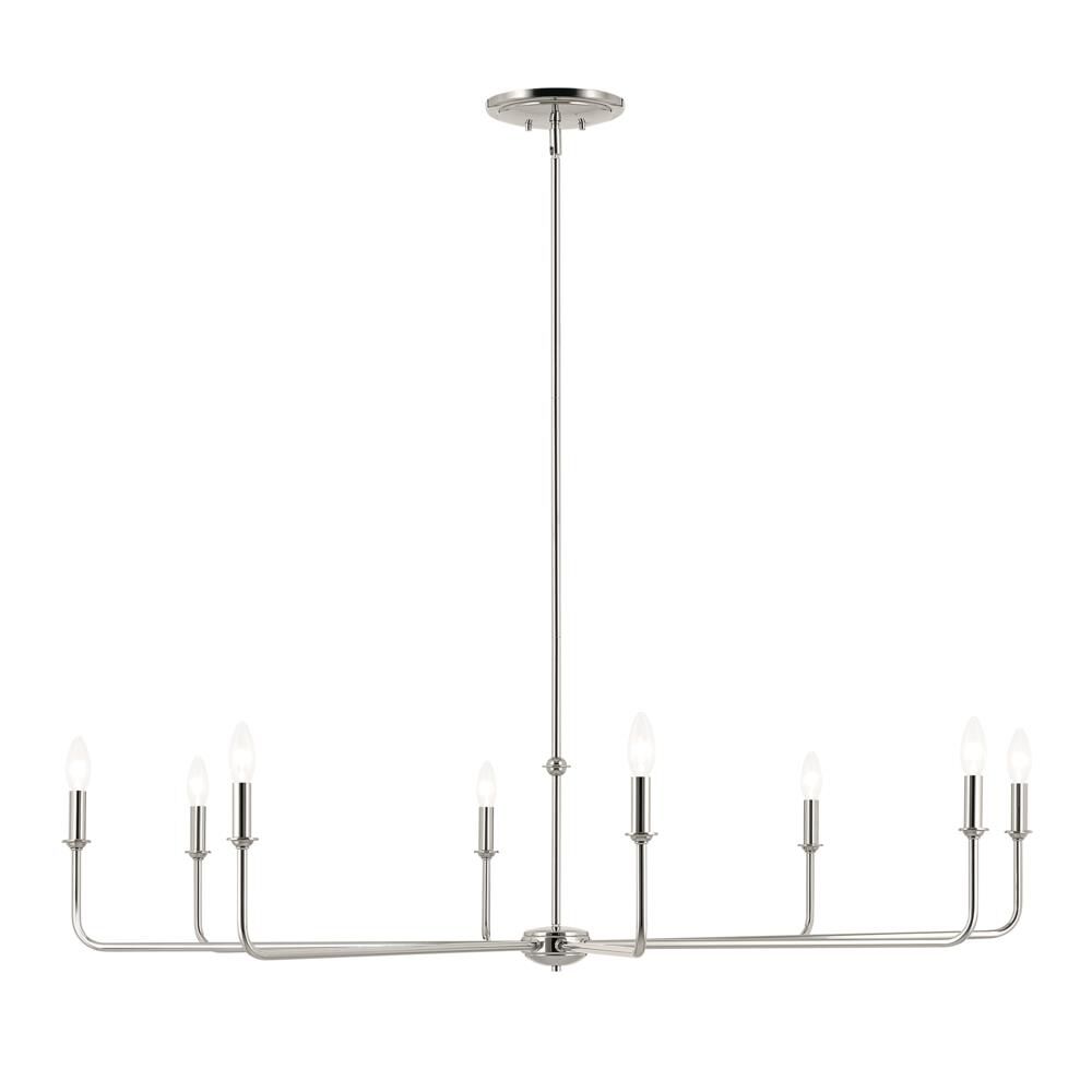 Shown in Polished Nickel finish and Fabric,Tapered shade