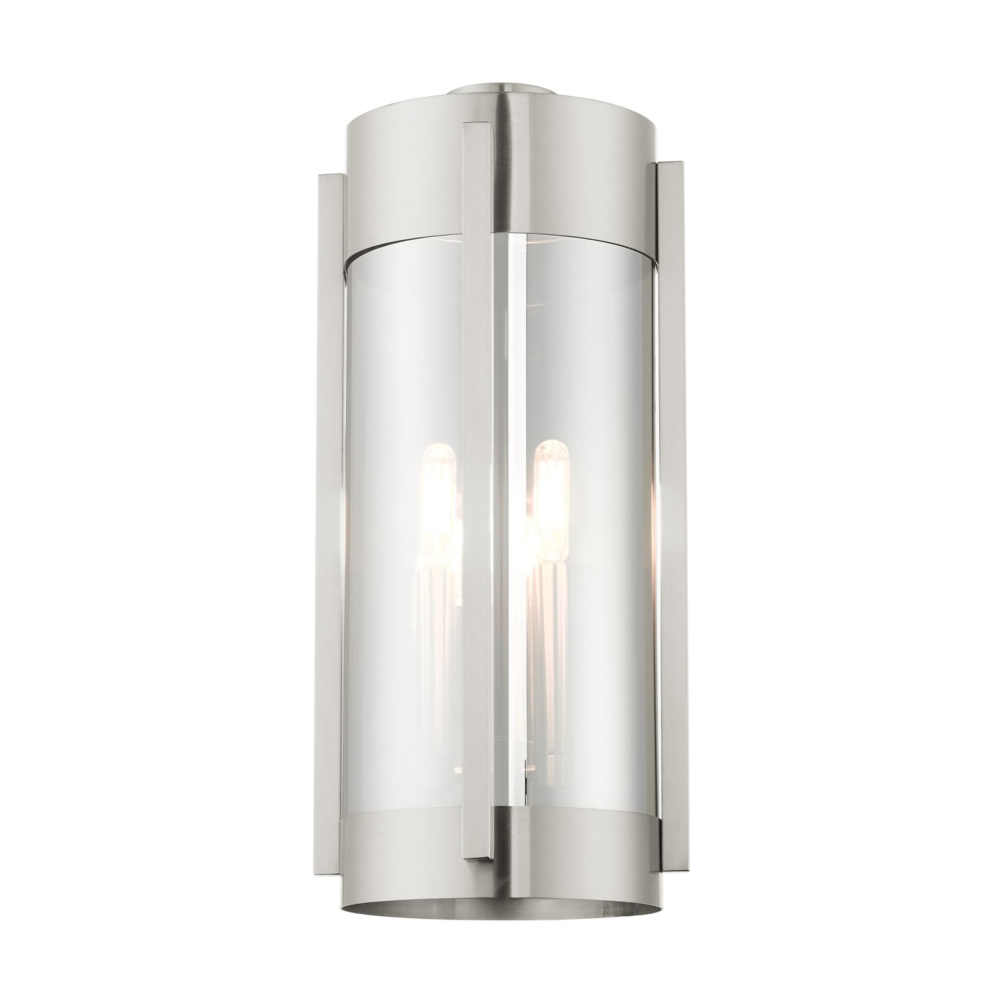 Shown in Brushed Nickel finish and Electrical Plated Smoke glass and Electrical Plated Smoke Glass shade