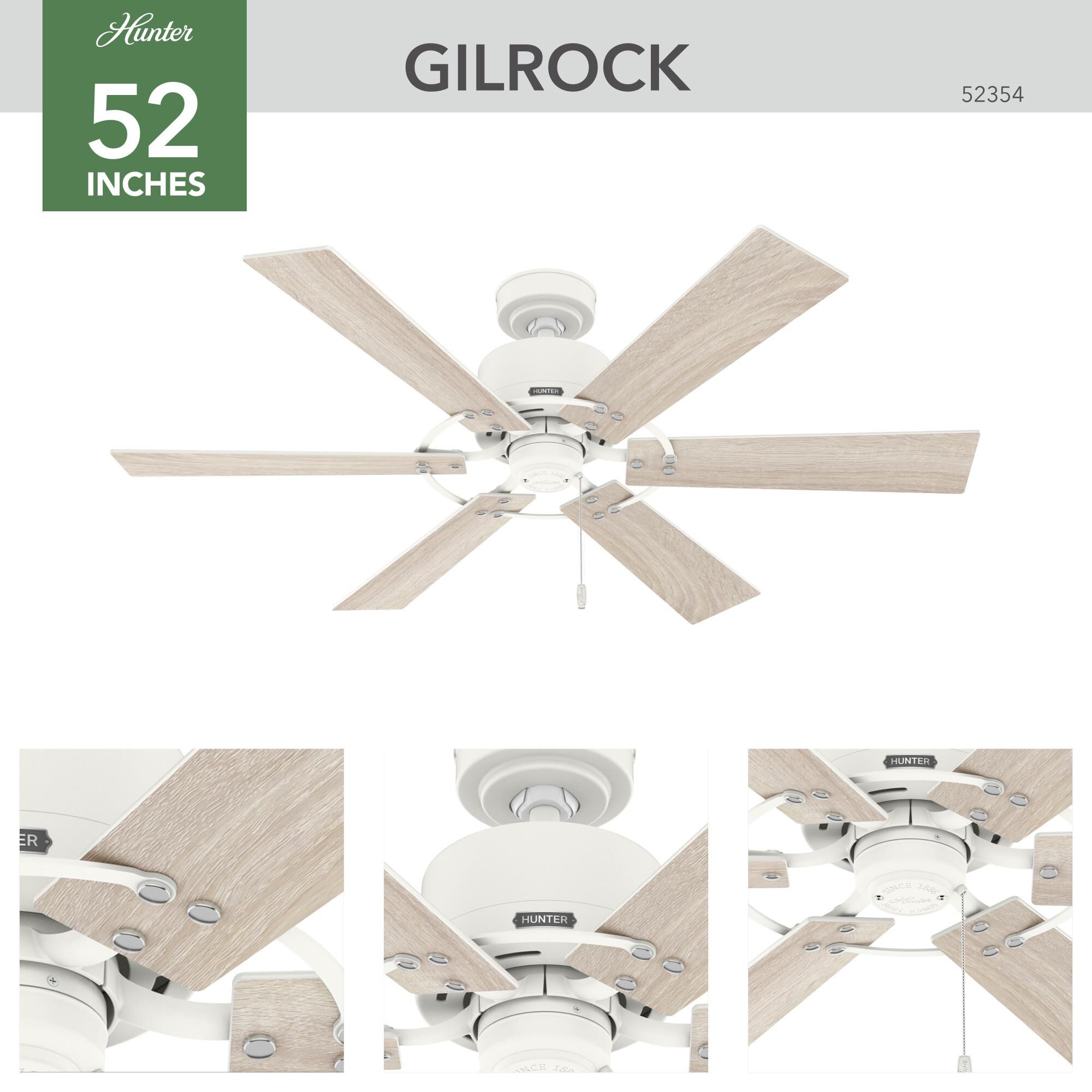 Gilrock 52 Inch Ceiling Fan by Hunter Fan