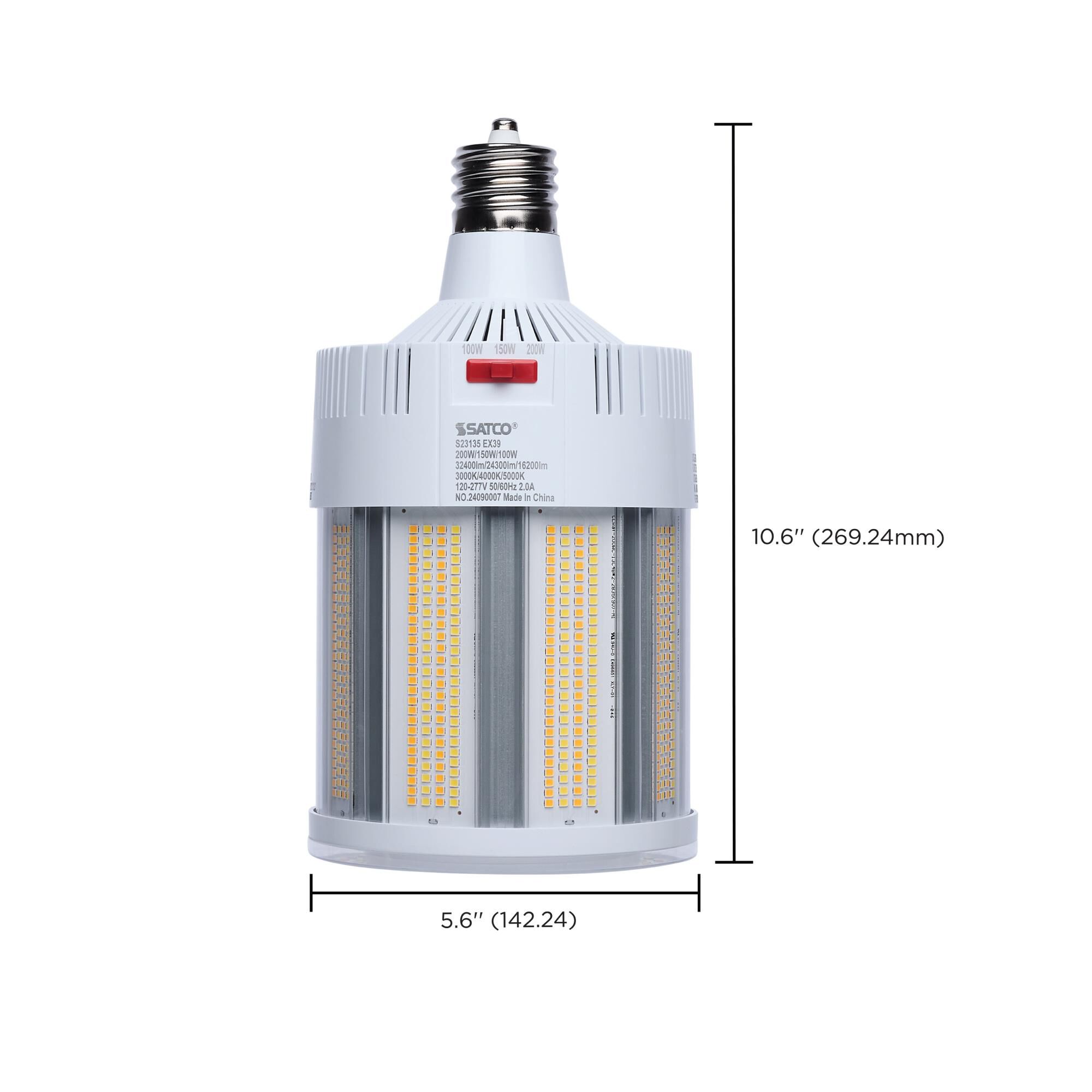 Dimmable 200 Watt 3000K LED Light Bulb by Satco