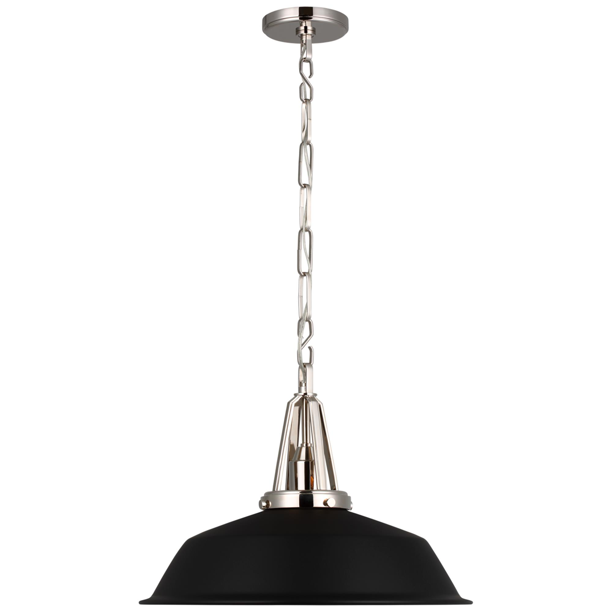 Shown in Polished Nickel finish and Matte Black shade