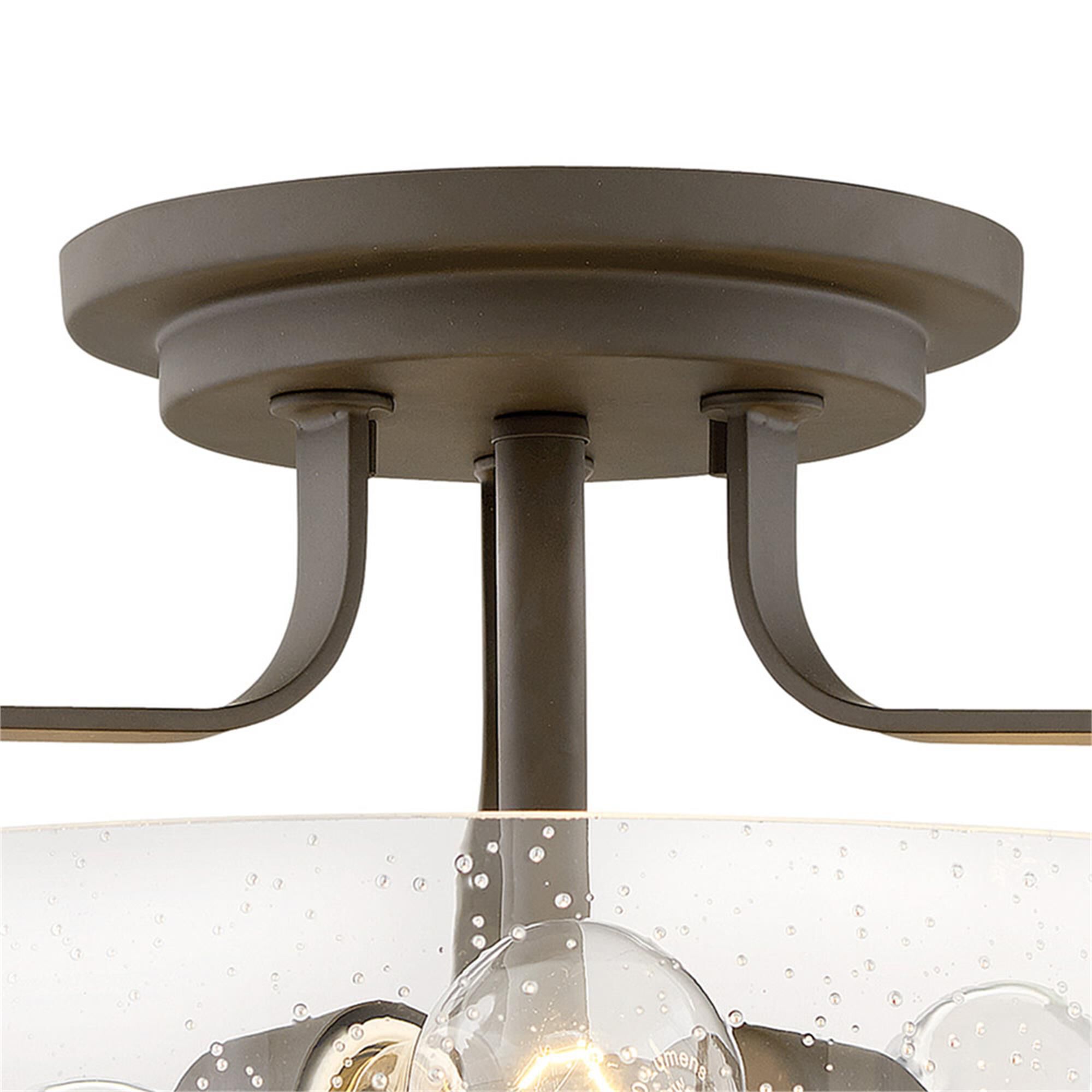 Harper 18 Inch 3 Light Semi Flush Mount,