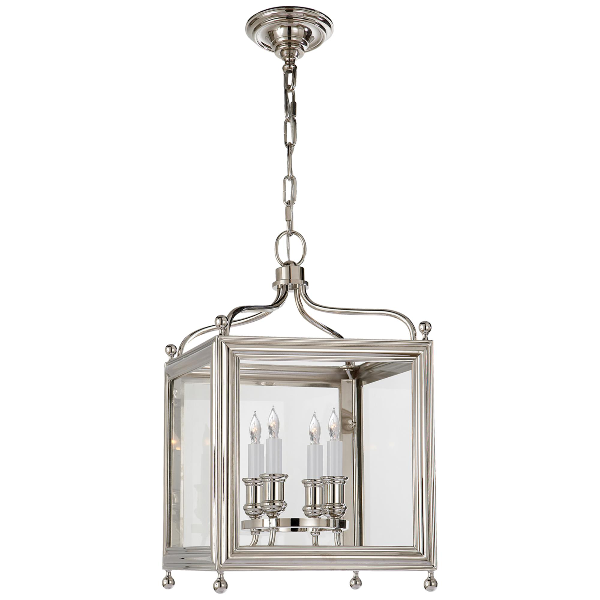 Shown in Polished Nickel finish and Clear glass