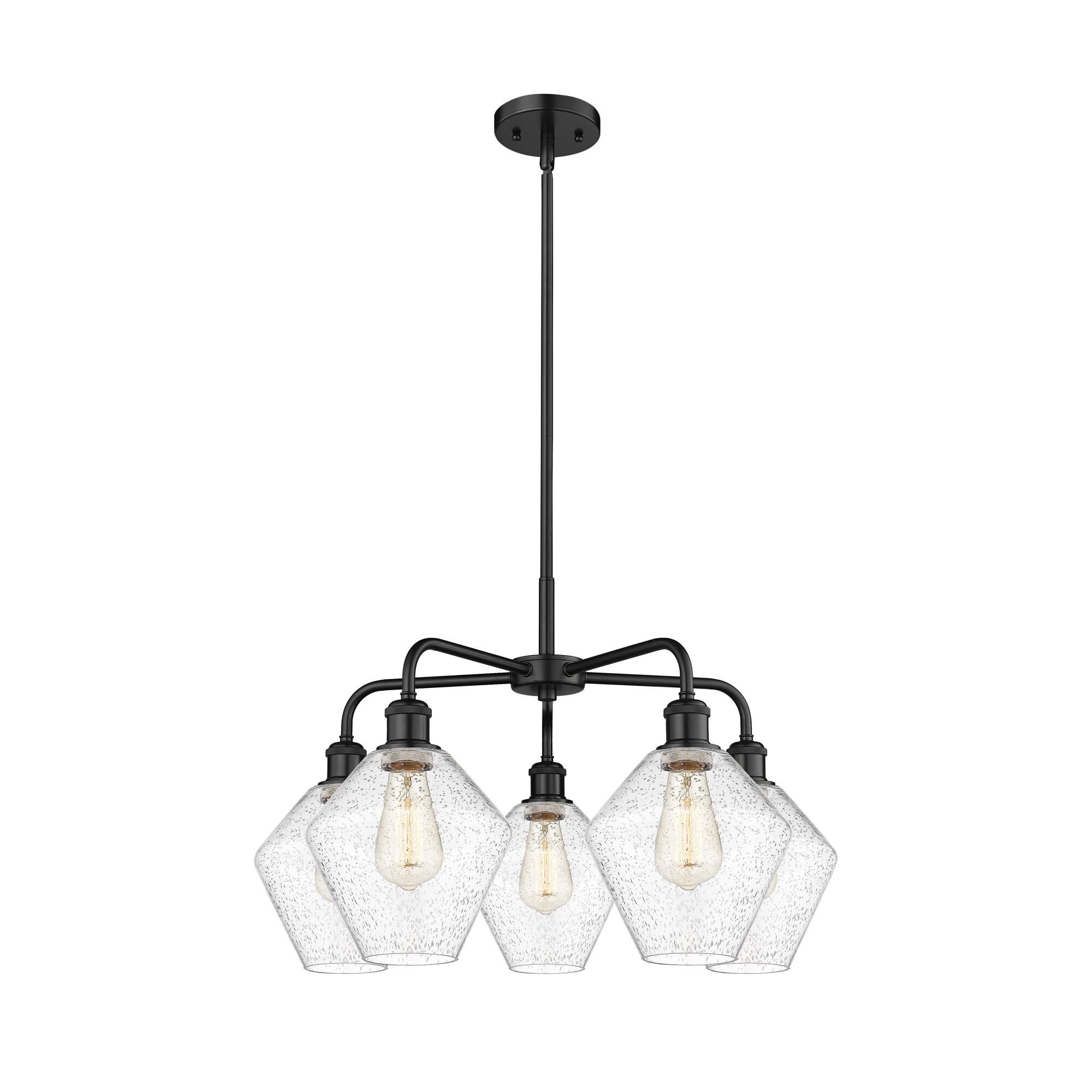 Shown in Matte Black finish and Seedy glass