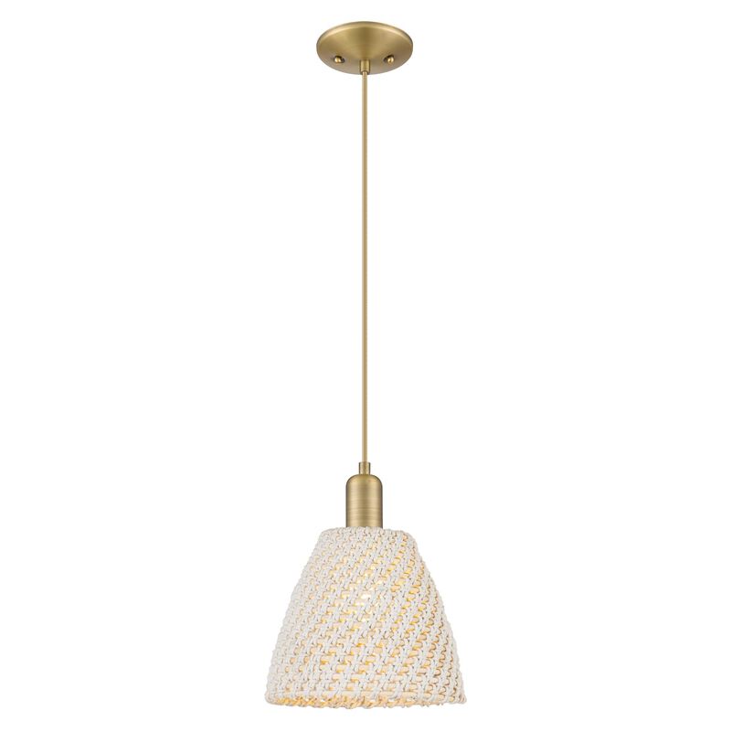 Bruno Marashlian Natural Ballston Dome 9 Inch Mini Pendant by Innovations Lighting