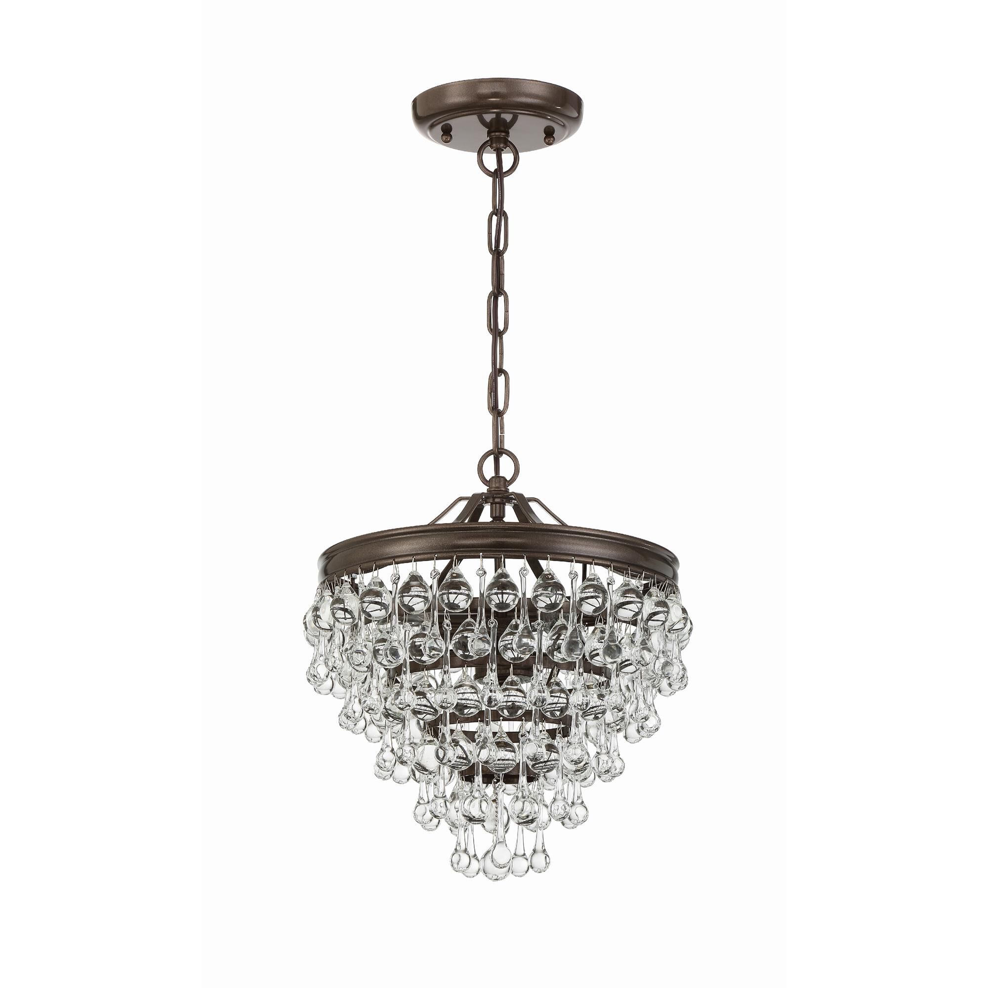 Shown in Vibrant Bronze finish and Clear Glass Drops crystal