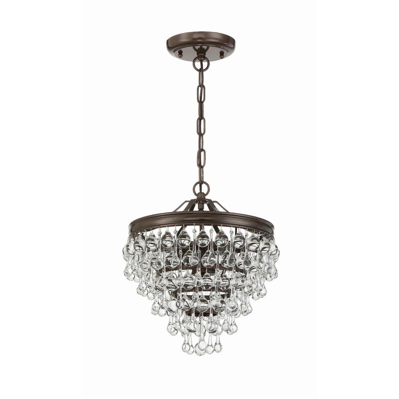 Calypso 13 Inch 3 Light Mini Chandelier by Crystorama