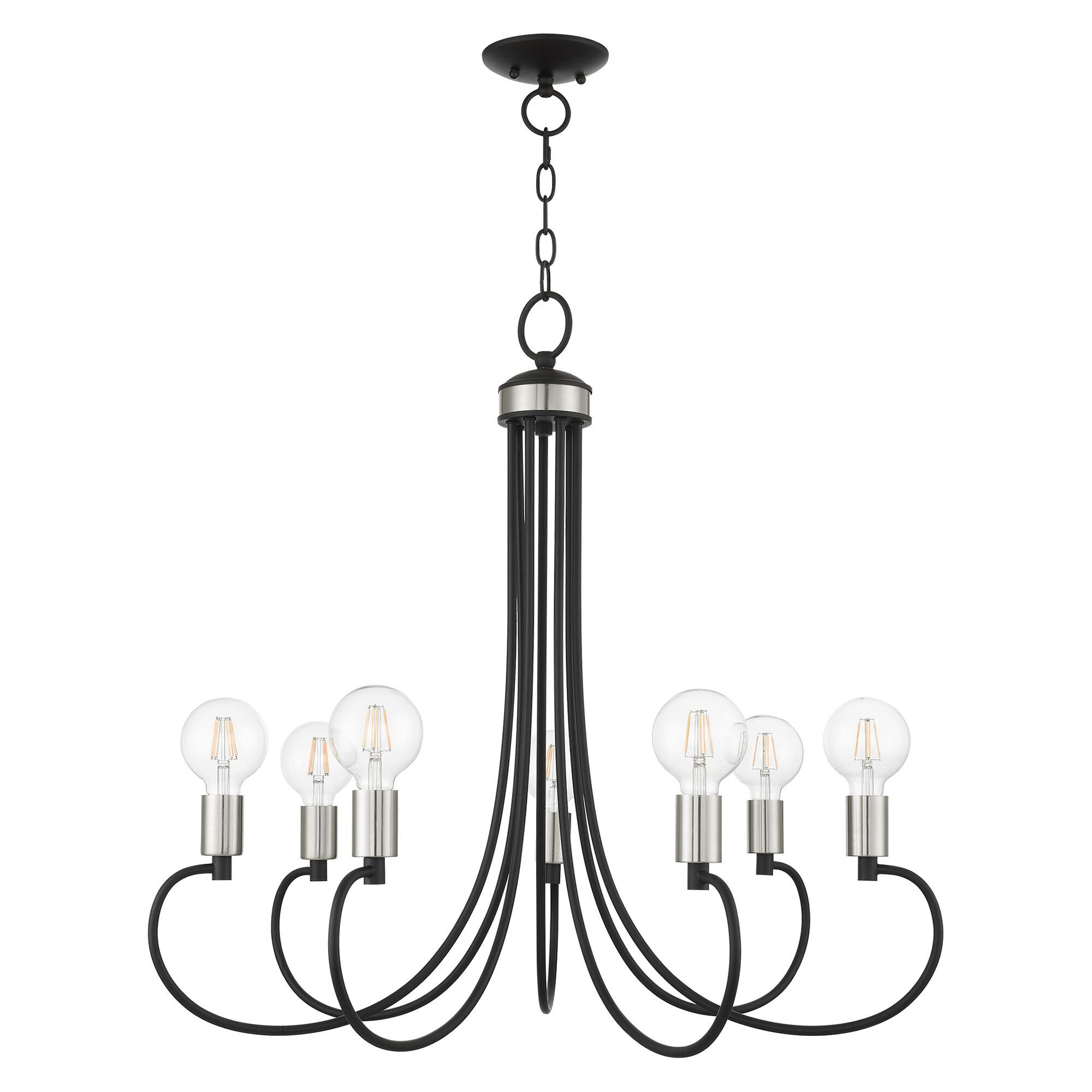 Shown in Black With Brushed Nickel Accents finish