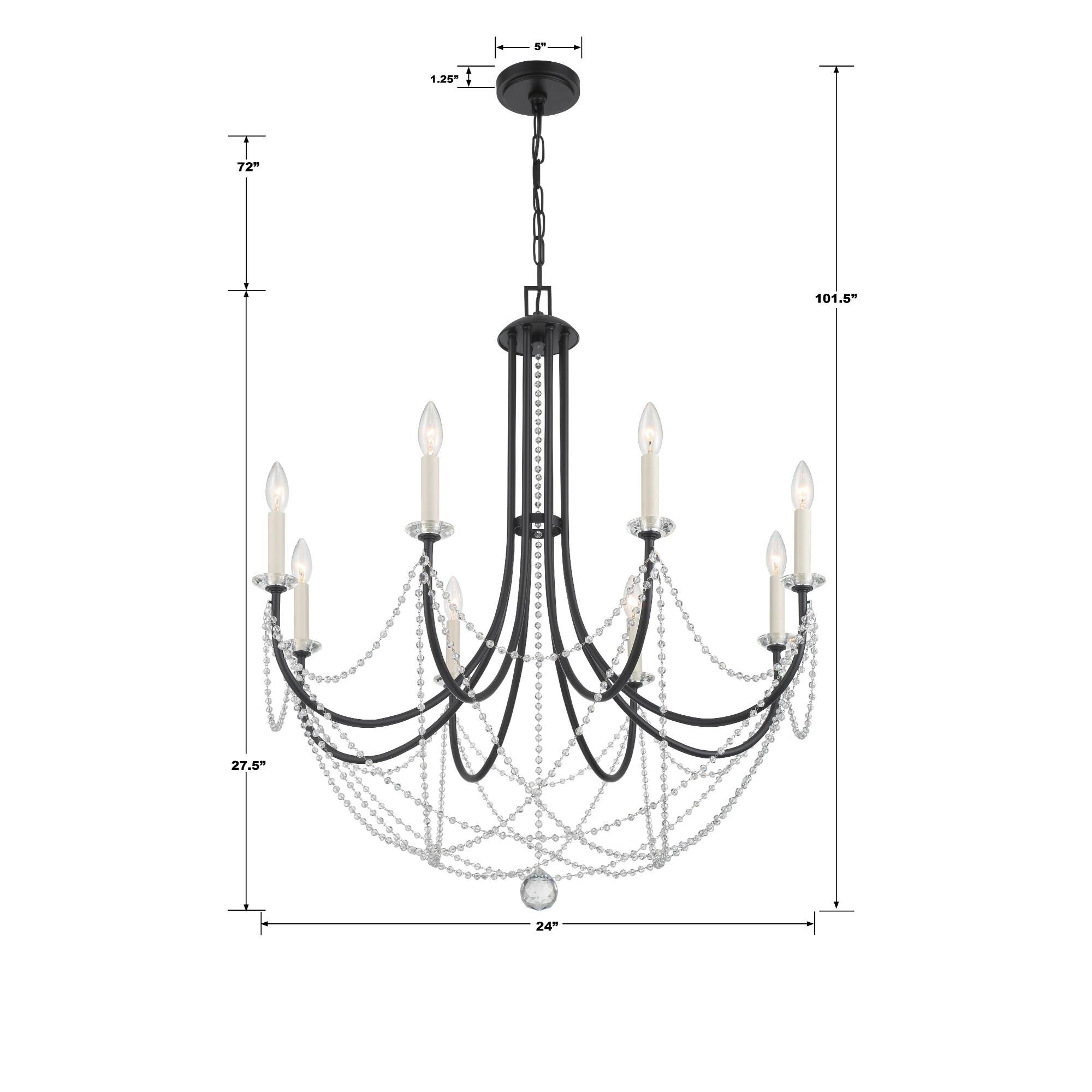 Delilah Chandelier by Crystorama