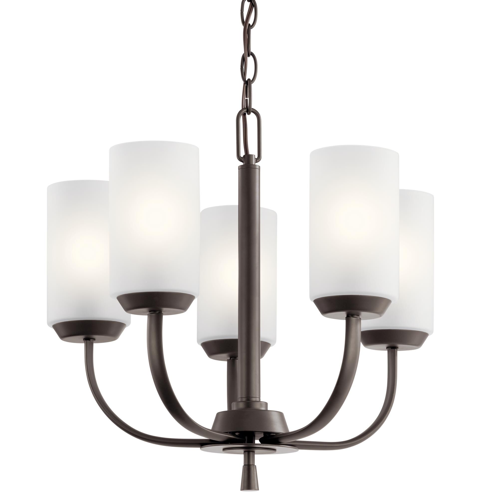 Shown in Olde Bronze finish and Satin Etched glass