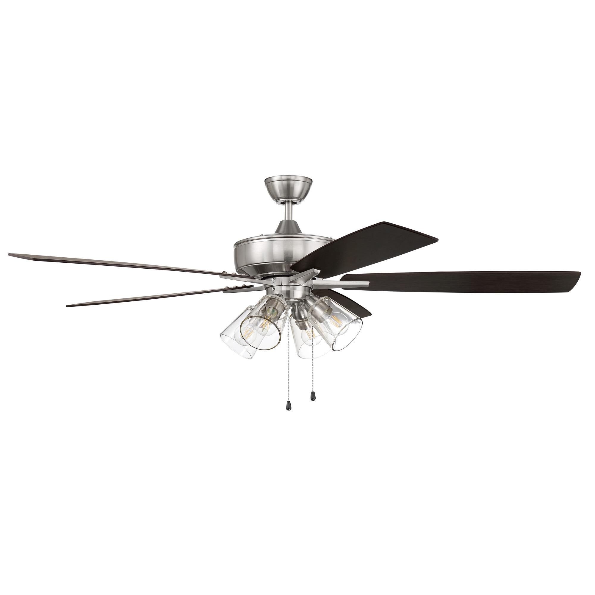 Shown in Brushed Polished Nickel finish and Clear glass and Yes shade