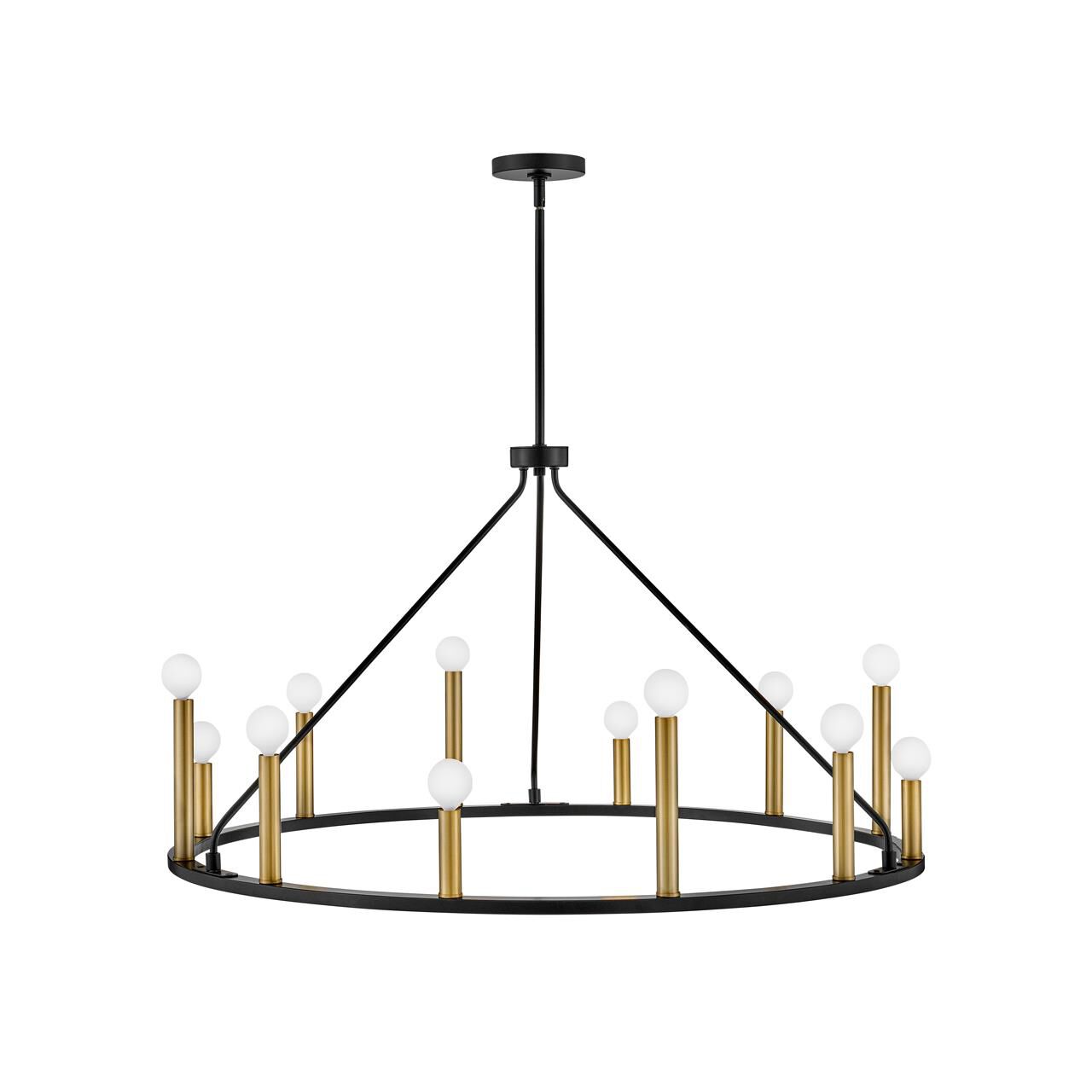 Lazlo 38 Inch 12 Light LED Chandelier by Lark