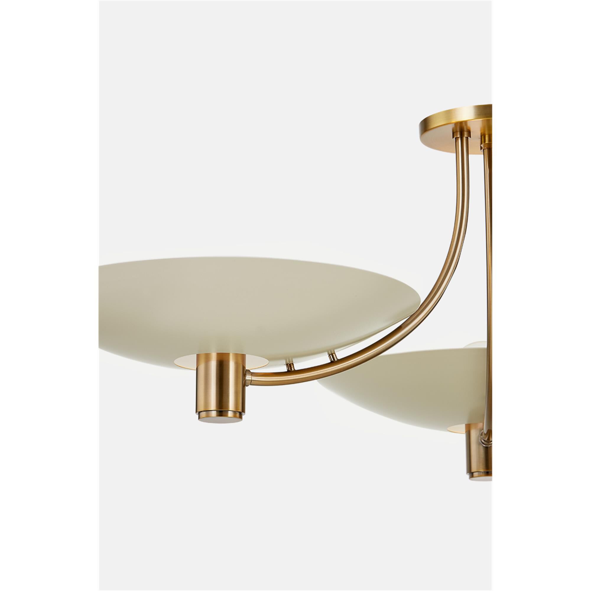 Wolfe 40 Inch 6 Light Semi Flush Mount,