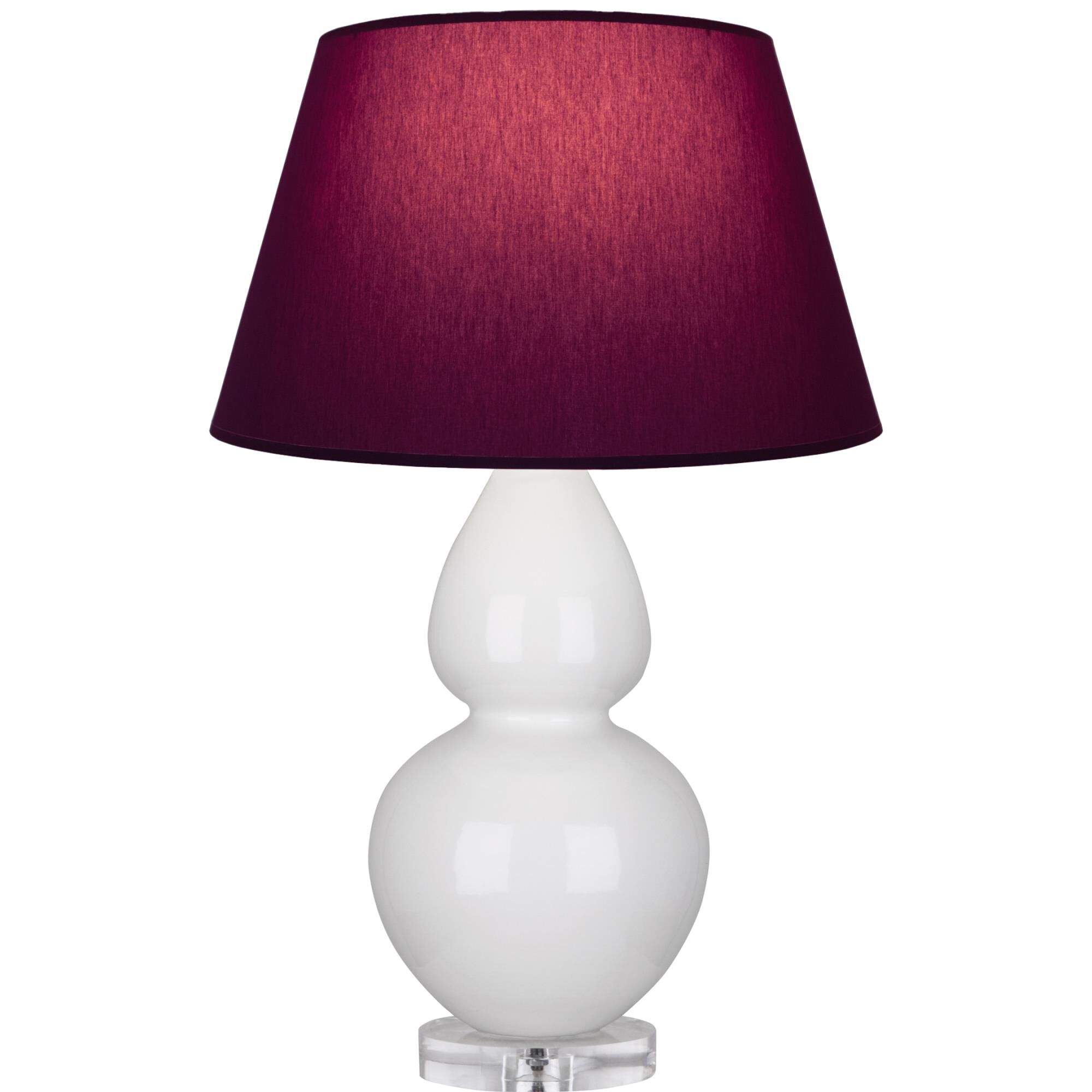 Shown in Lily finish and Plum and Lavender shade and Lucite accent
