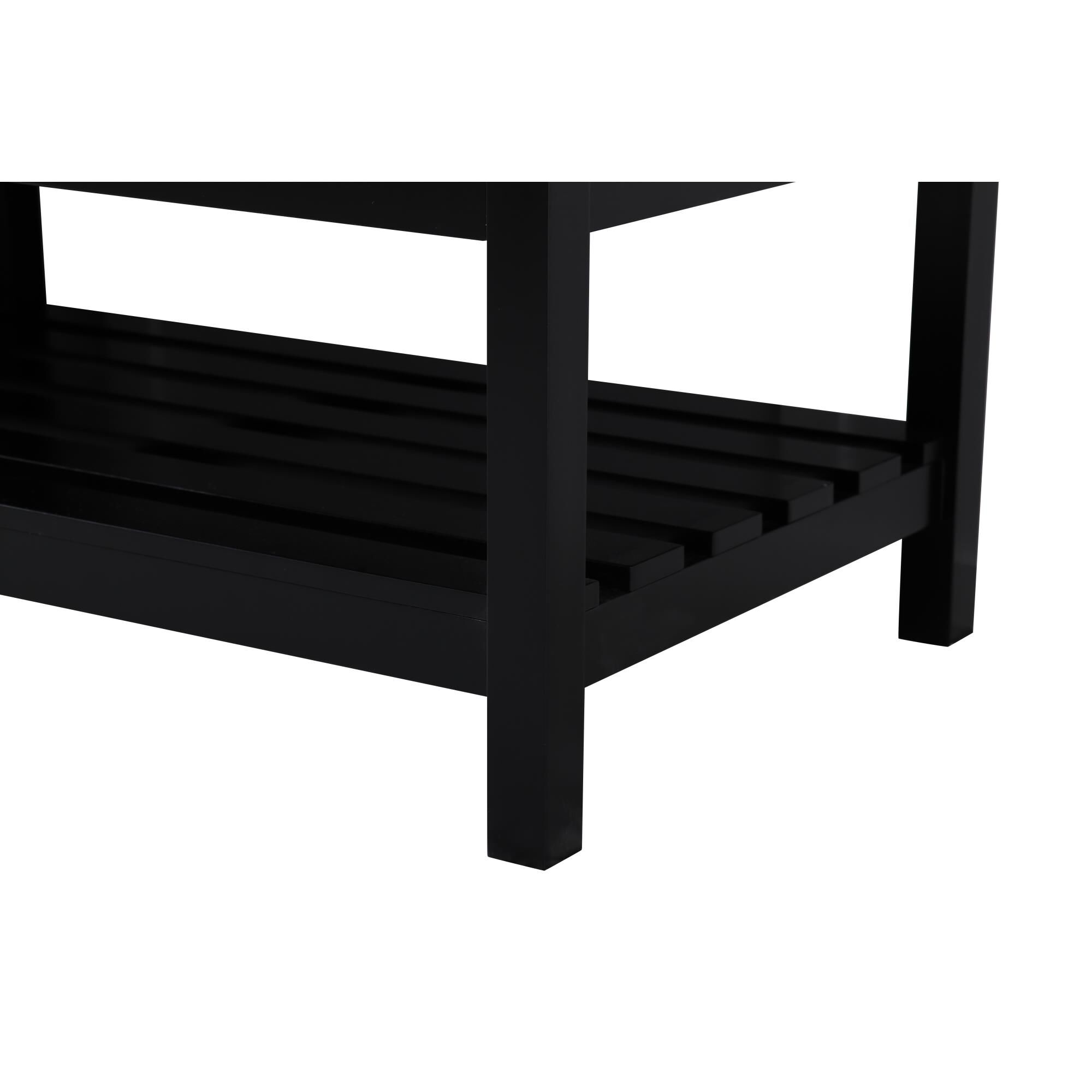 Shown in Black And Brushed Nickel With Carrara White Marble finish