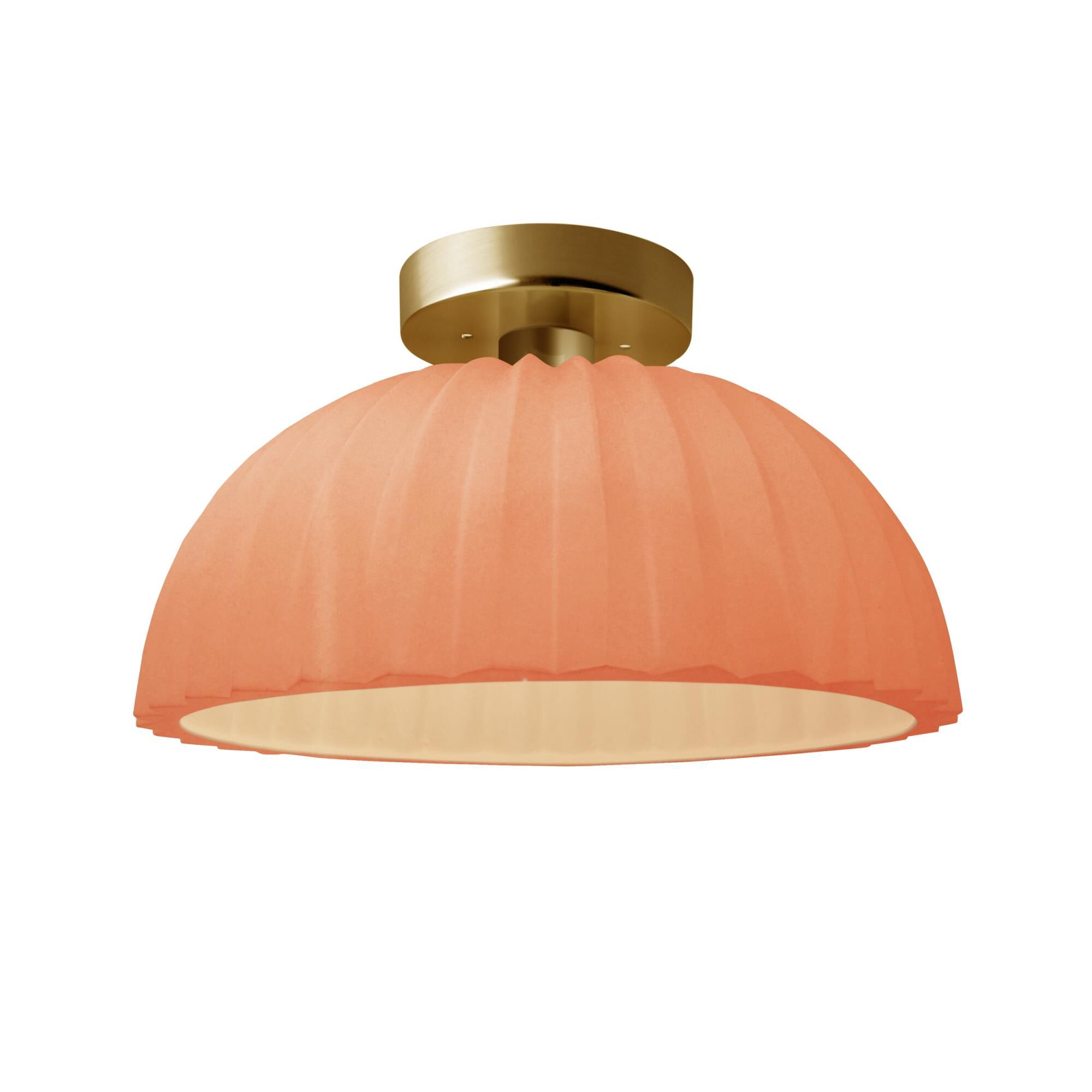 Pleated Dome 13 Inch Semi Flush Mount by Justice Design Group