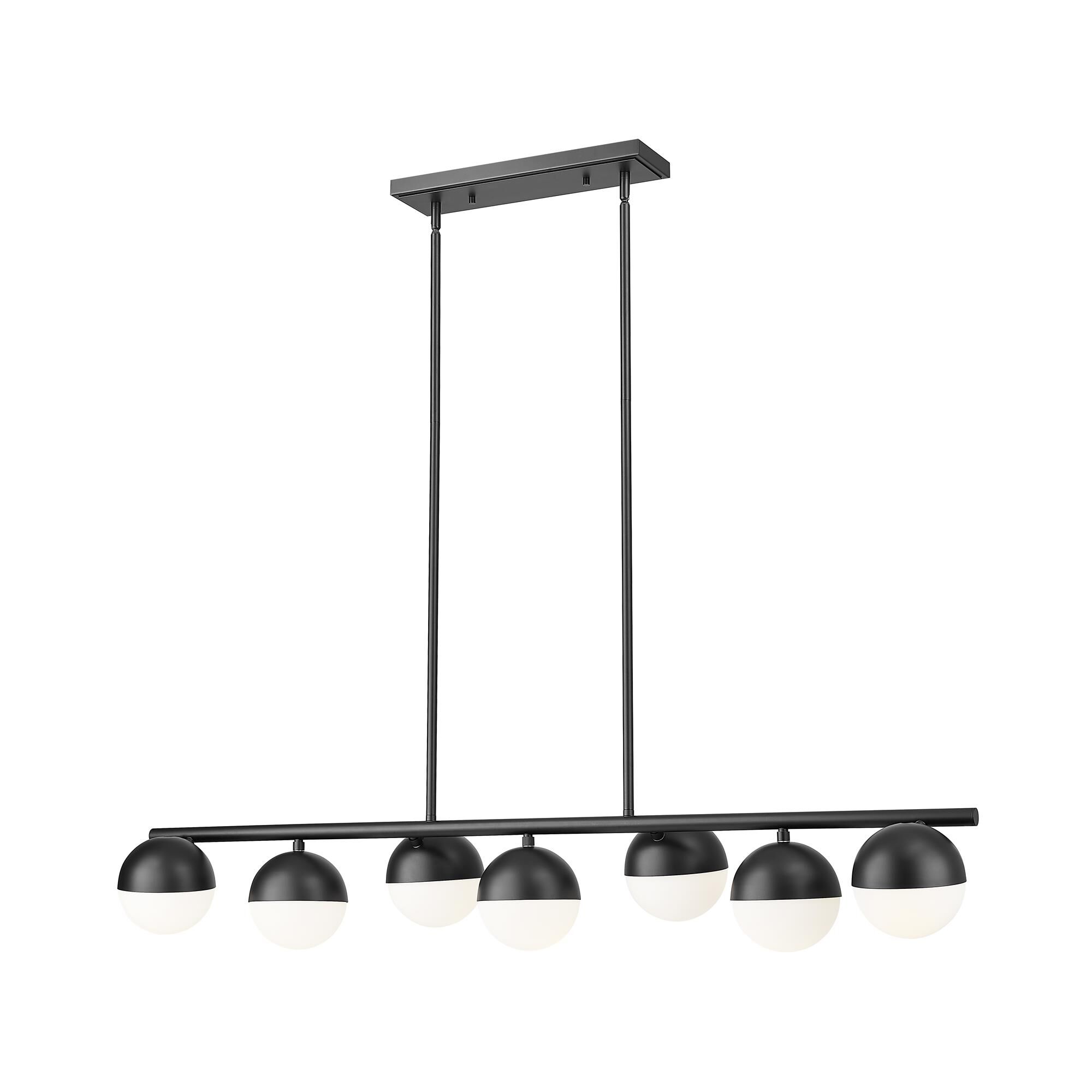 Shown in Matte Black finish and Matte Opal glass and Matte Opal shade