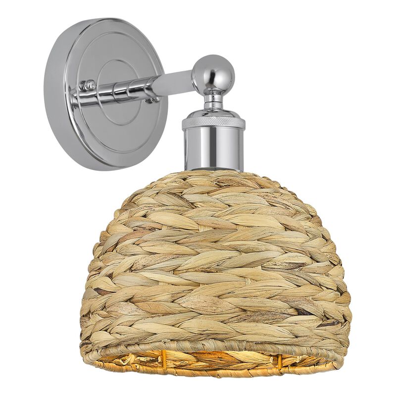 Bruno Marashlian Woven Rattan 11 Inch Wall Sconce by Innovations Lighting