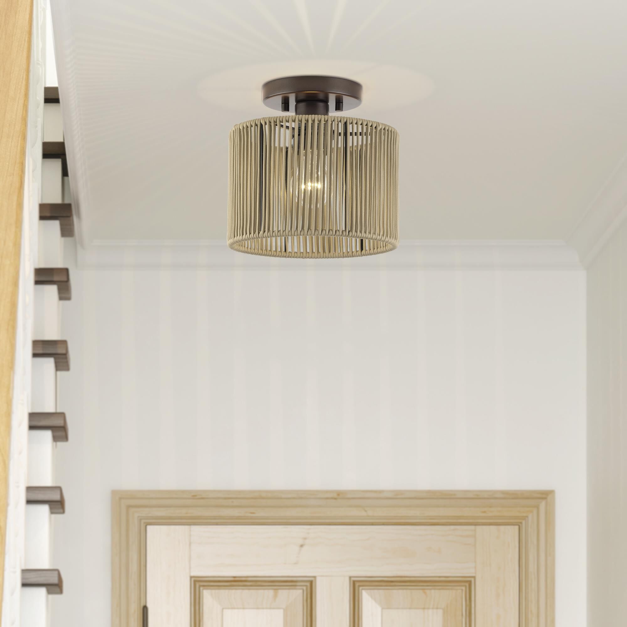 Acordia 9 Inch Semi Flush Mount by Livex Lighting