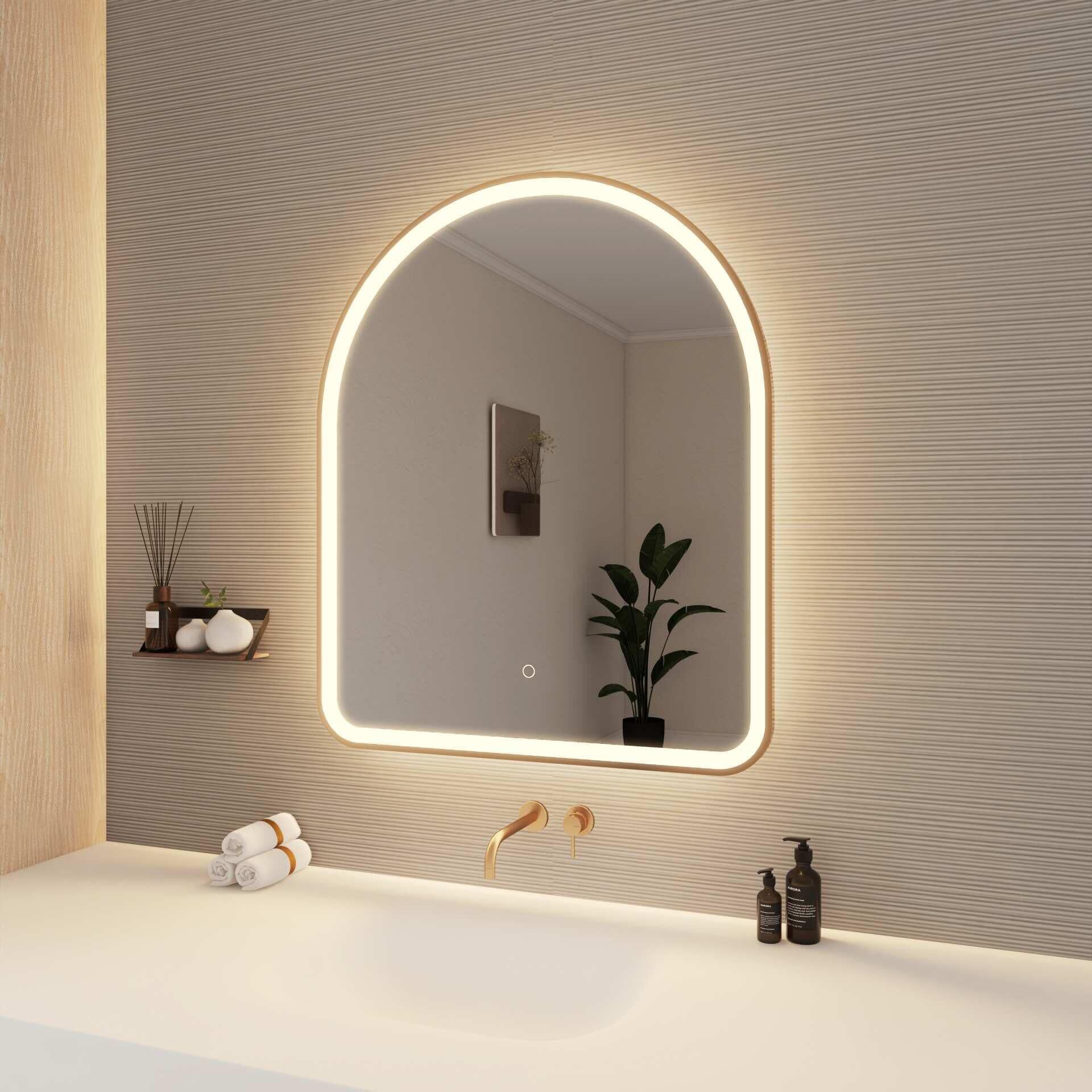 Harmoni 36 Inch Arched LED Lighted Mirror by Elegant Decor