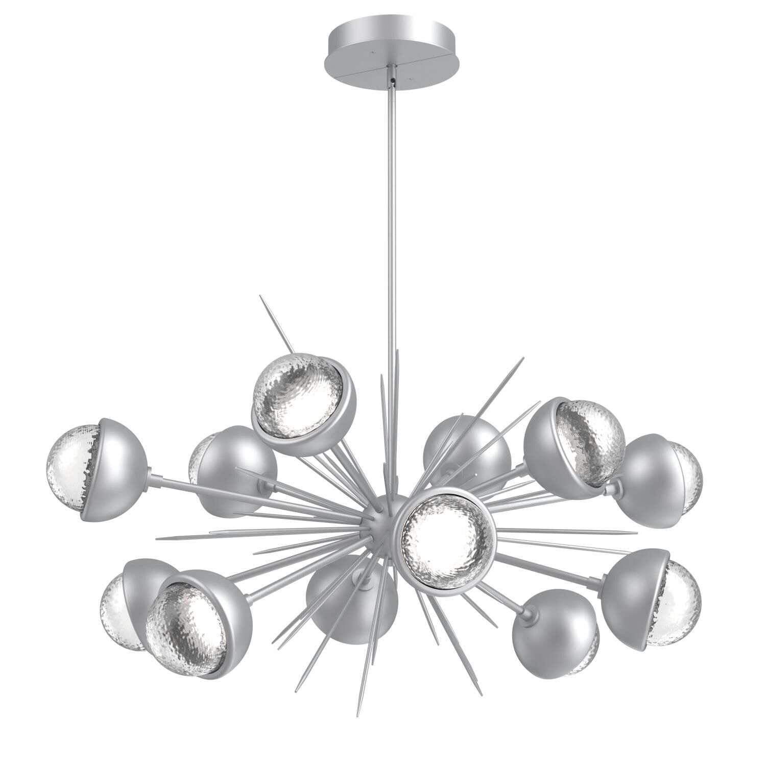 Shown in Classic Silver finish and Clear glass and Metal Shade Matching Finish accent