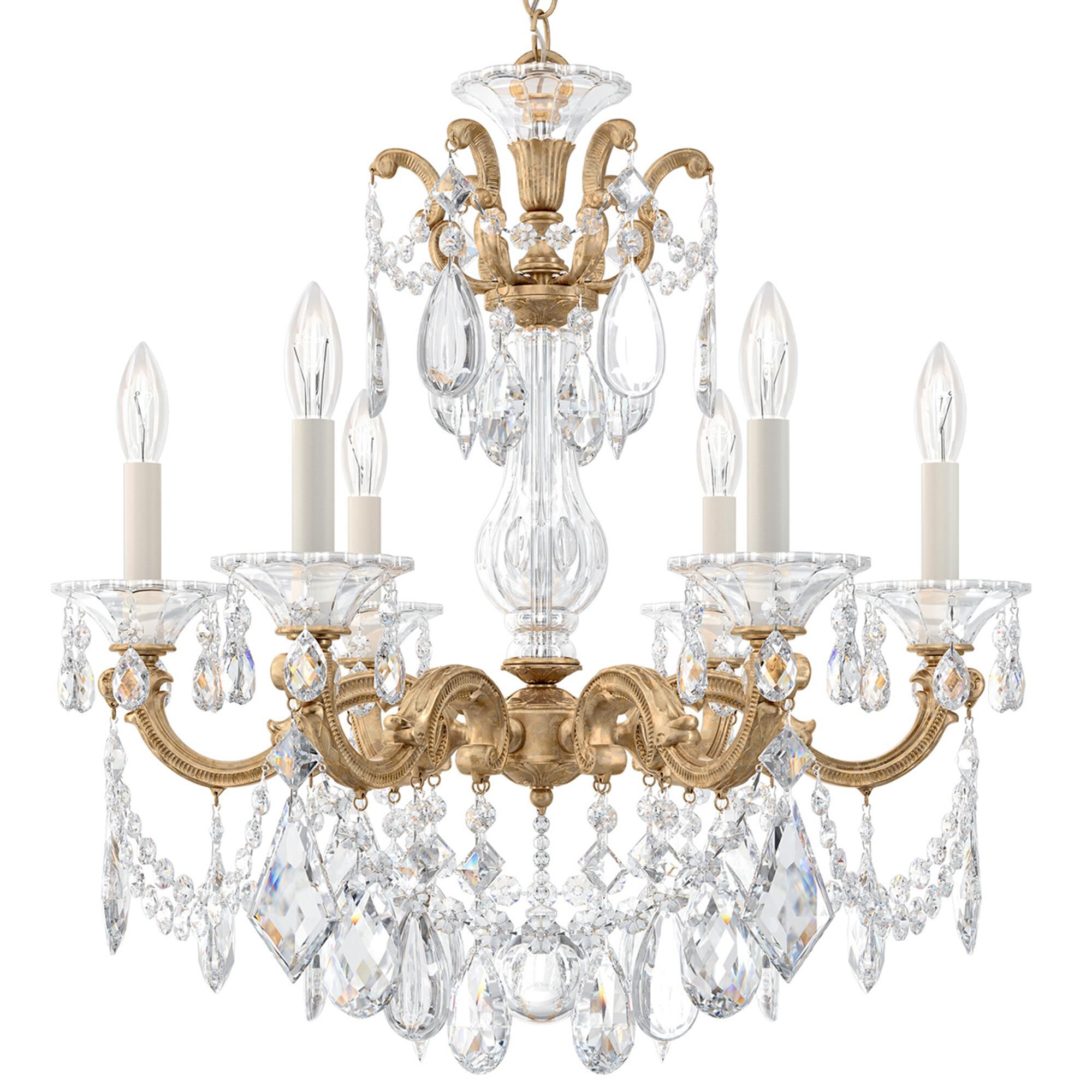Shown in French Gold finish and Clear Heritage crystal