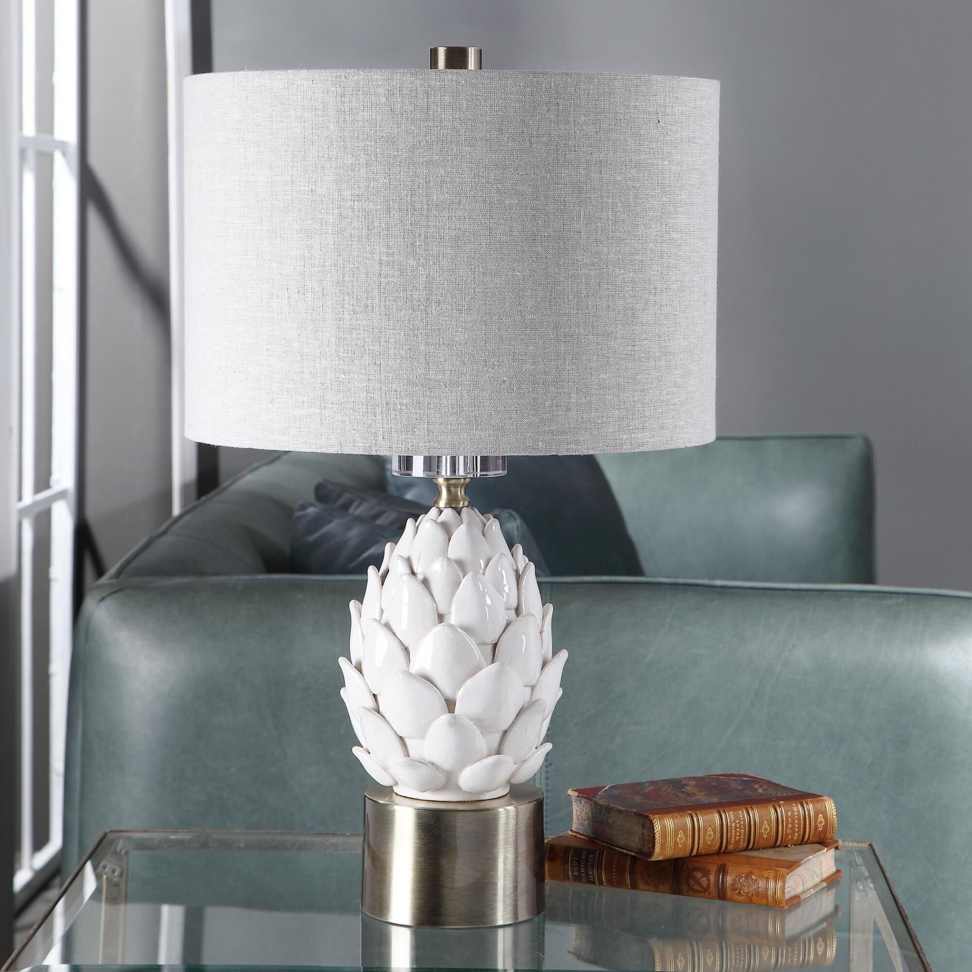 David Frisch White 24 Inch Table Lamp by Uttermost