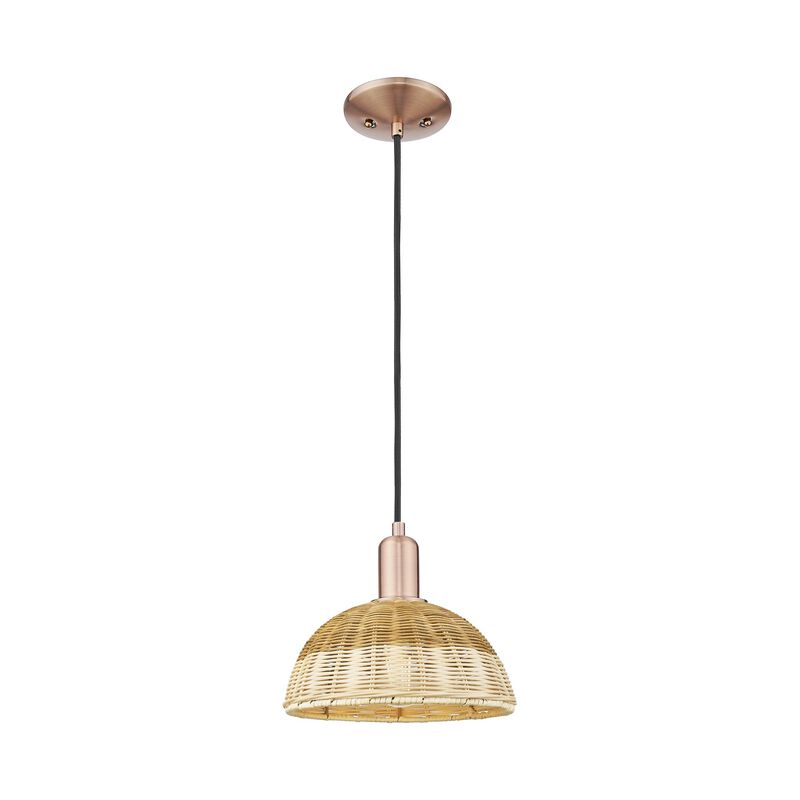 Bruno Marashlian Natural Ballston Dome 9 Inch Mini Pendant by Innovations Lighting