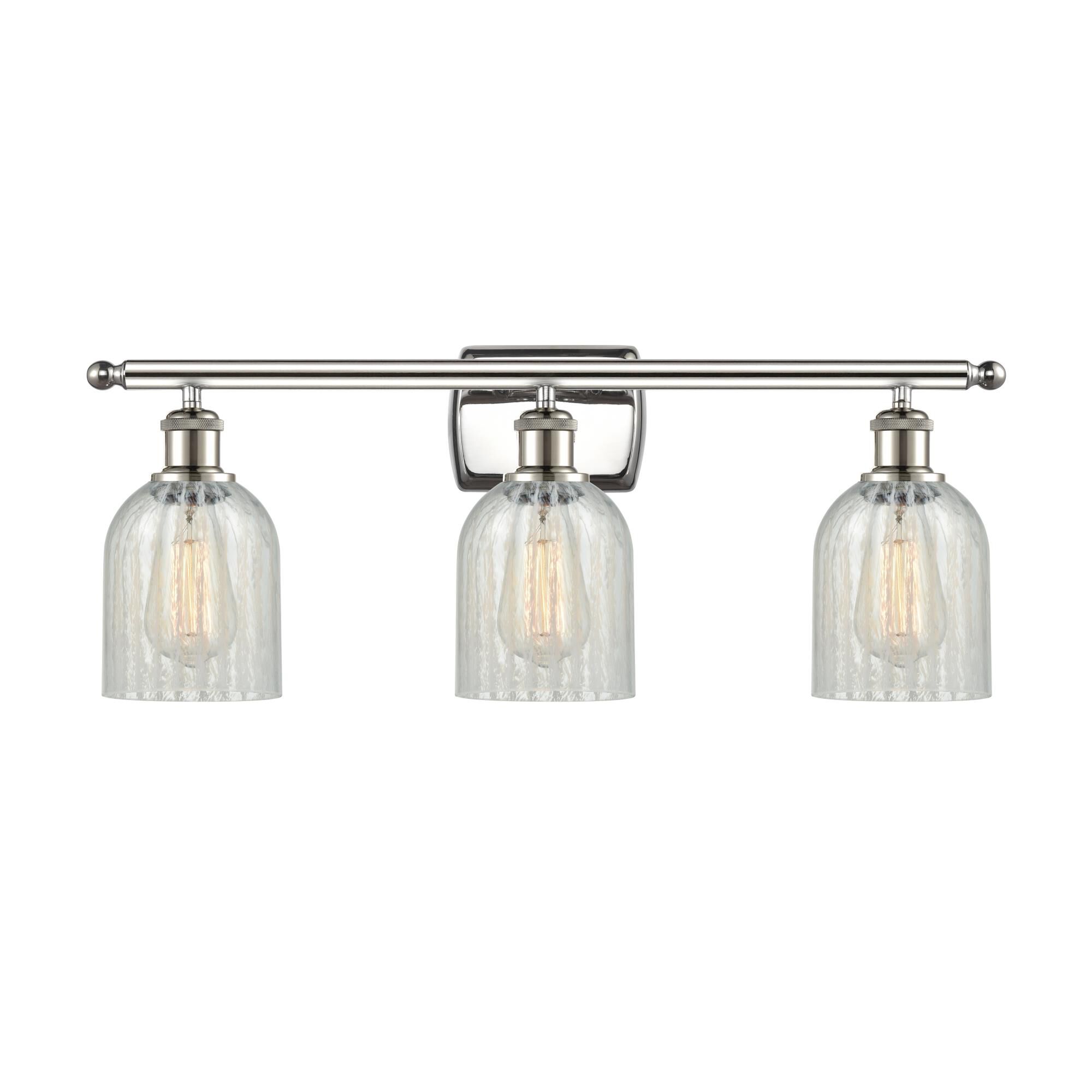 Shown in Polished Nickel finish and Bell glass and Glass shade