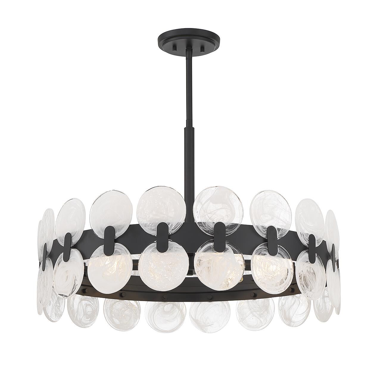 Shown in Matte Black finish and Strie Piastra glass