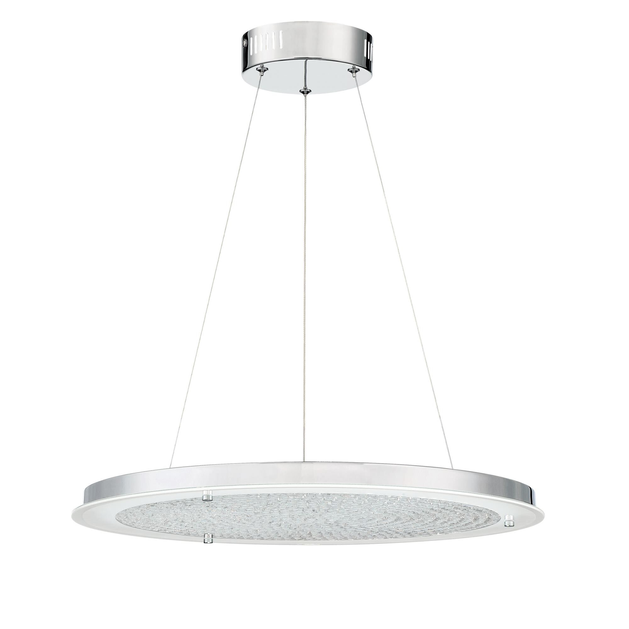 Shown in Polished Chrome finish and Panel With Beads glass