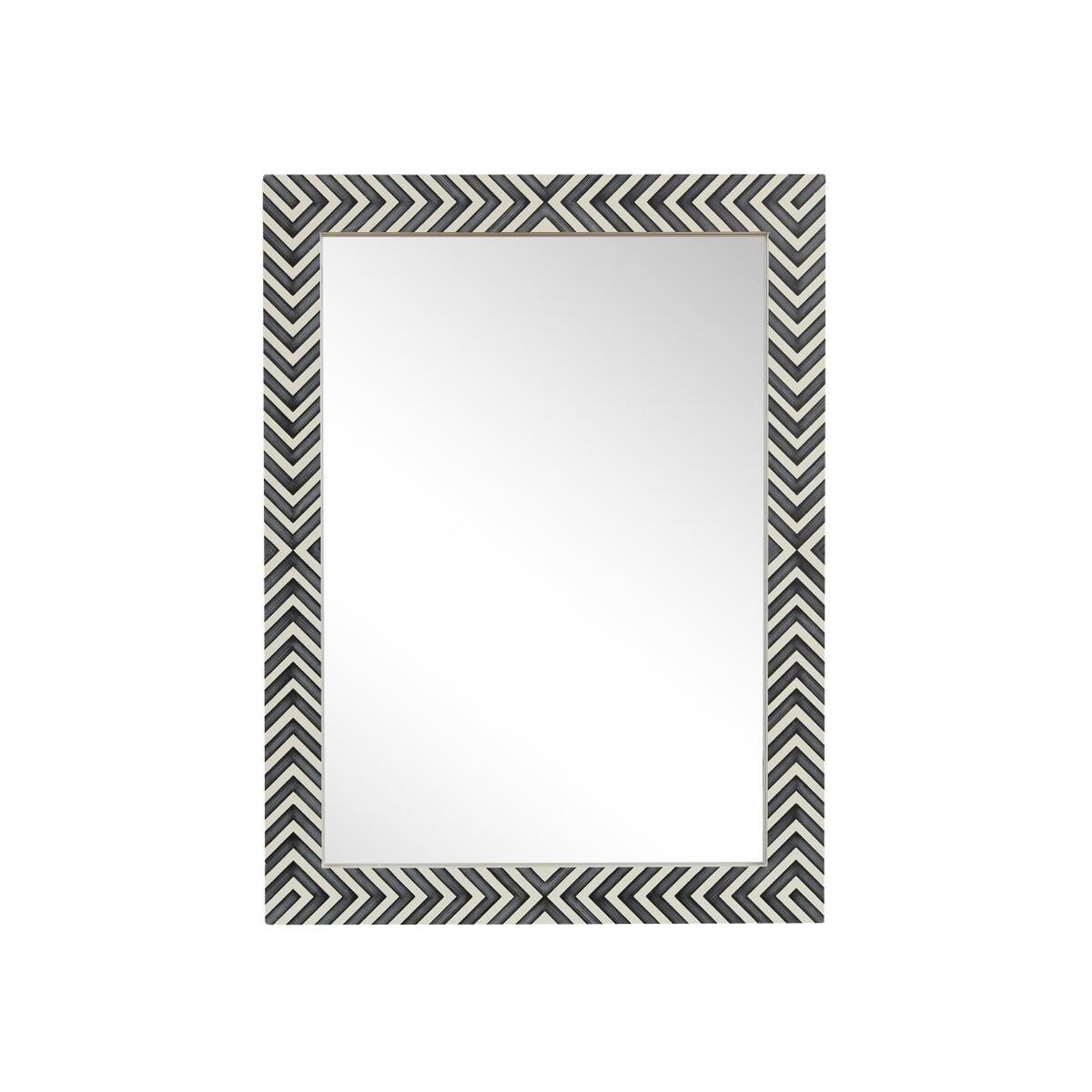 Rectangular mirror 36x27 inch in chevron Wall Mirror by Elegant Decor