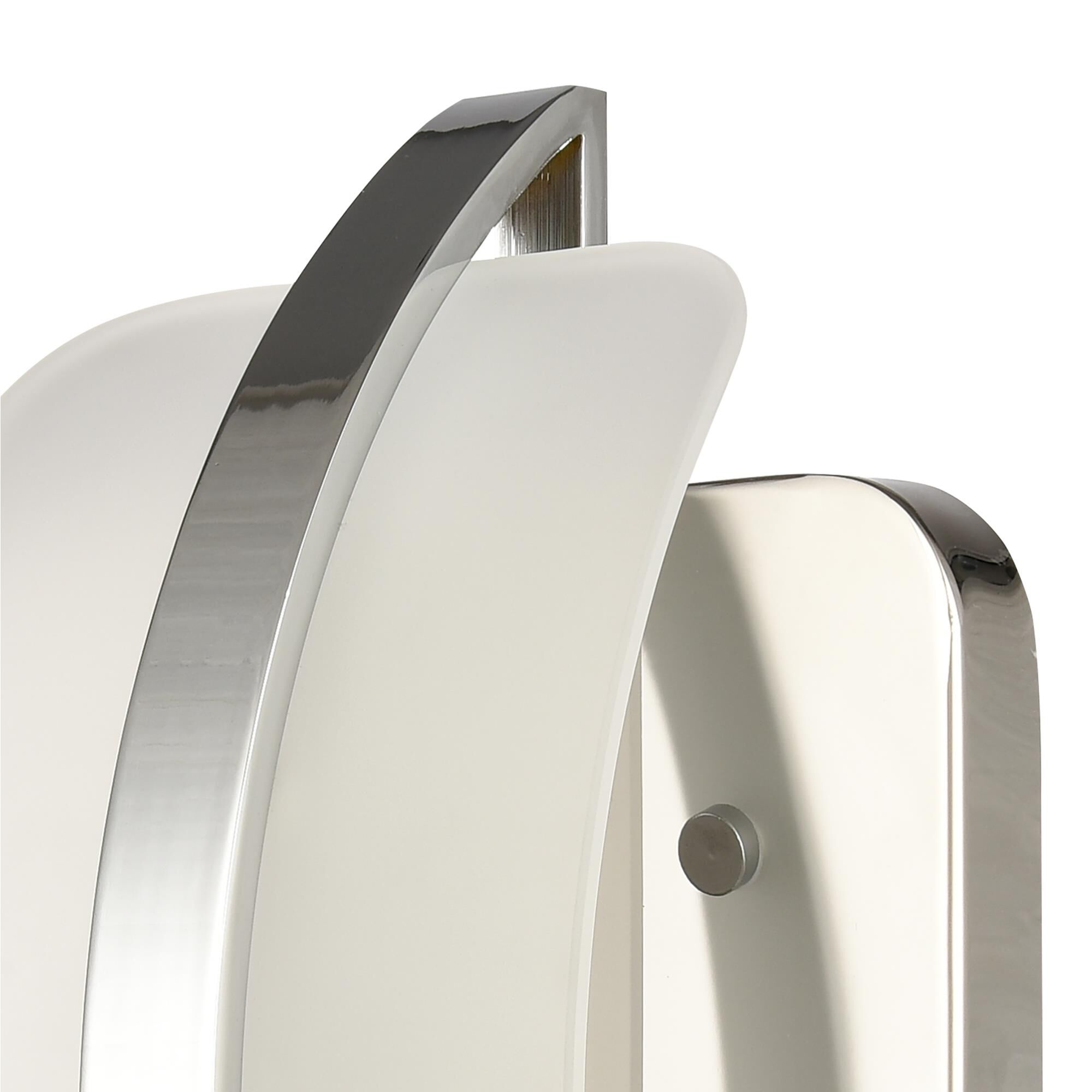 Shown in Chrome finish and Opal Etched glass