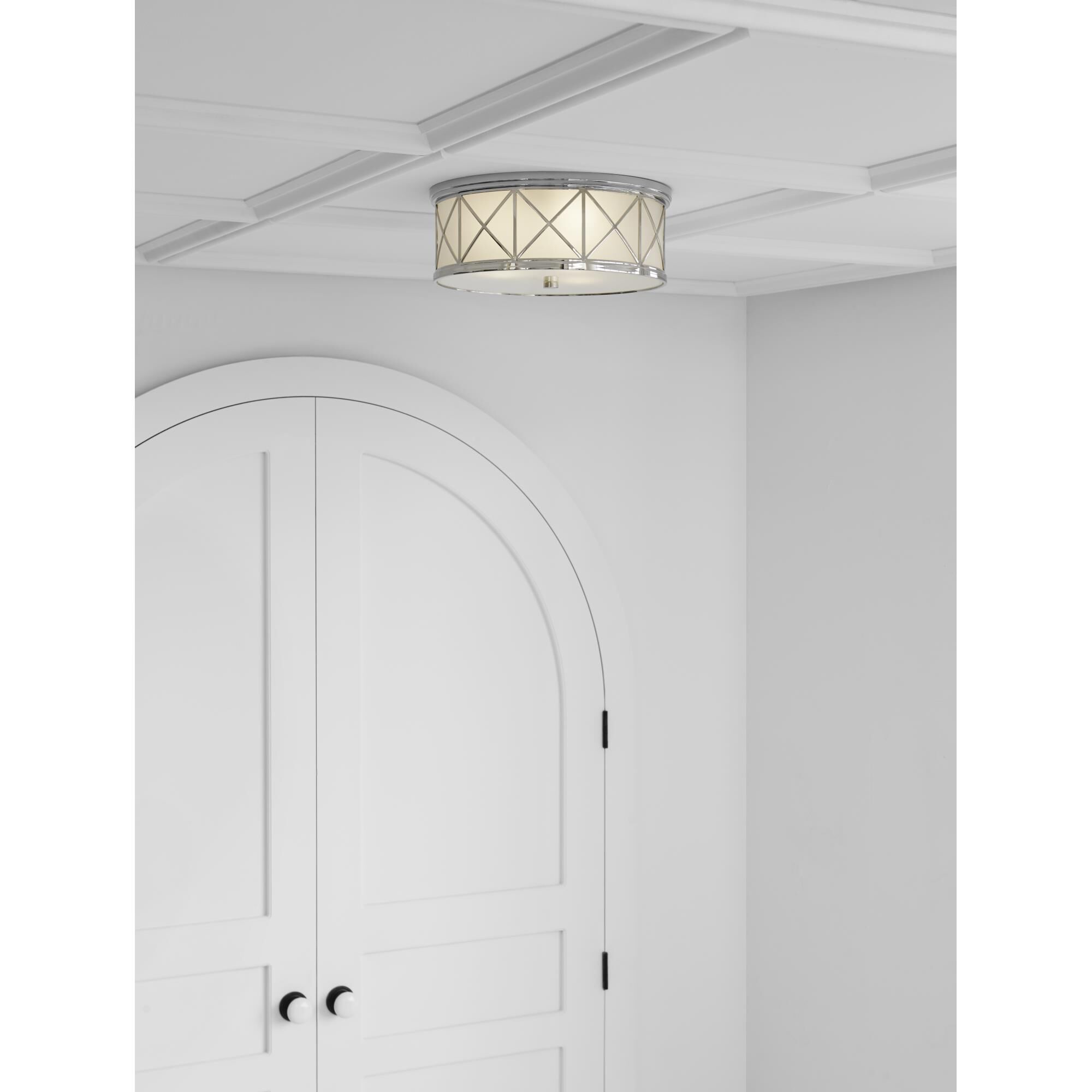 Suzanne Kasler Montpelier 16 Inch 3 Light Flush Mount by Visual Comfort Signature Collection